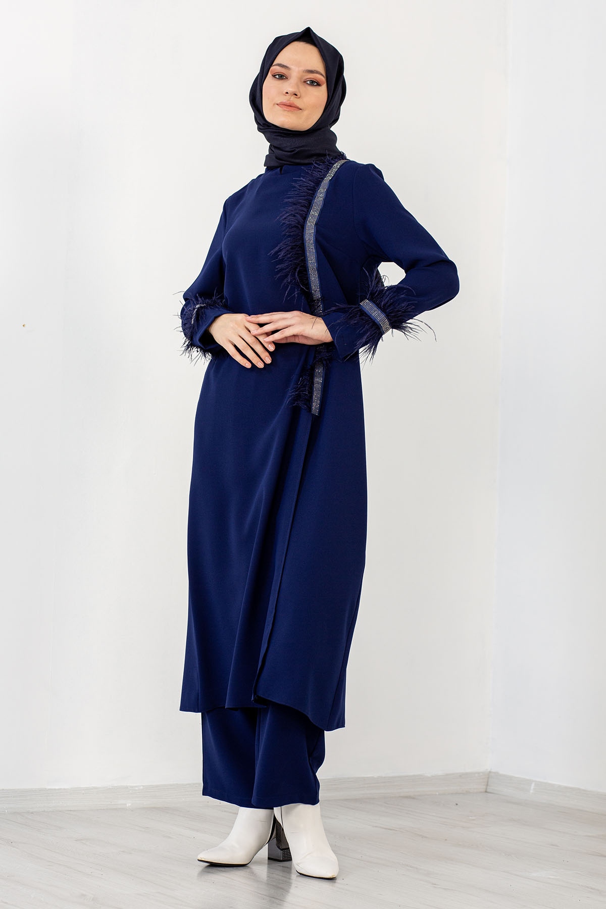 7561 2 Li Tüylü Takim 42-50 - Indigo - 3