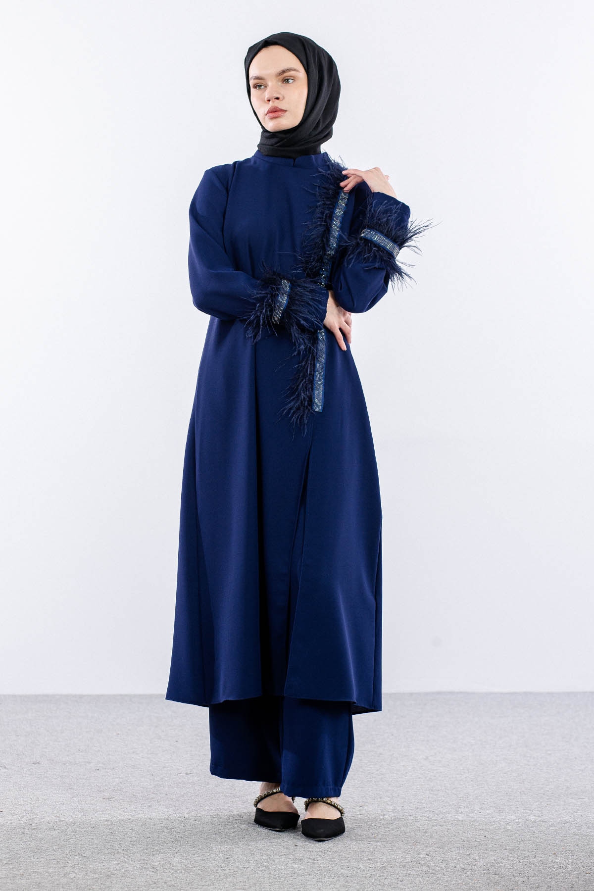 7561 Takim 44-52 Tuylu Şık Tasli - Sax - 2