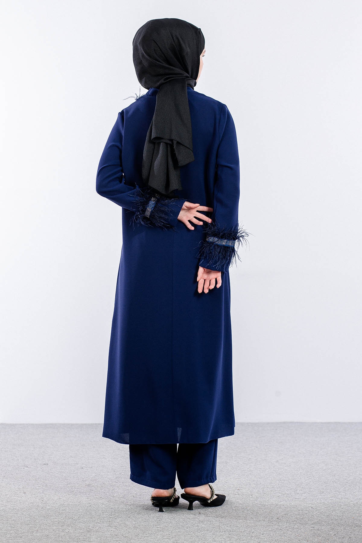 7561 Takim 44-52 Tuylu Şık Tasli - Sax - 5