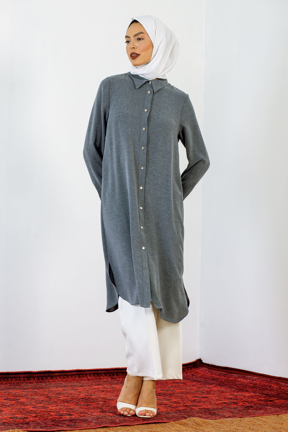 7596 Tunik 40-48 - Antrasit - 2