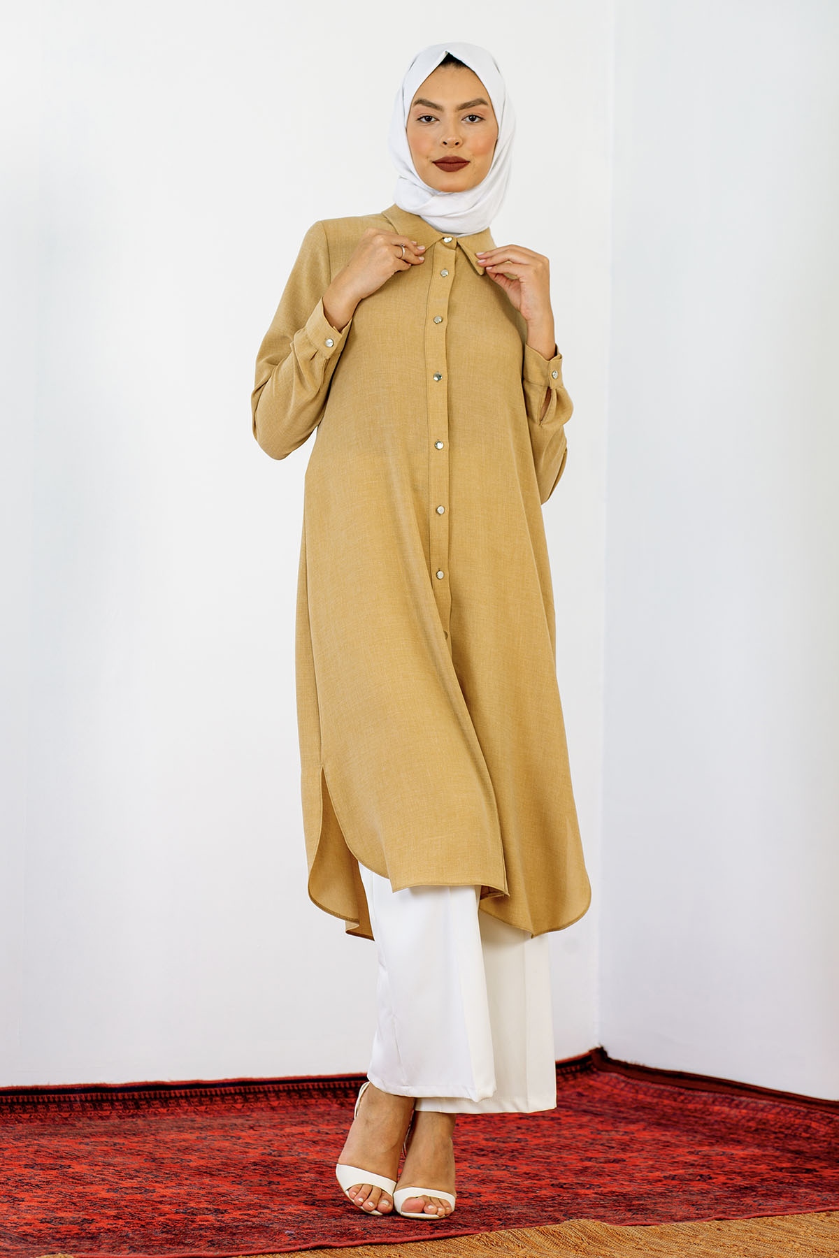 7596 Tunik 40-48 - Bej - 1