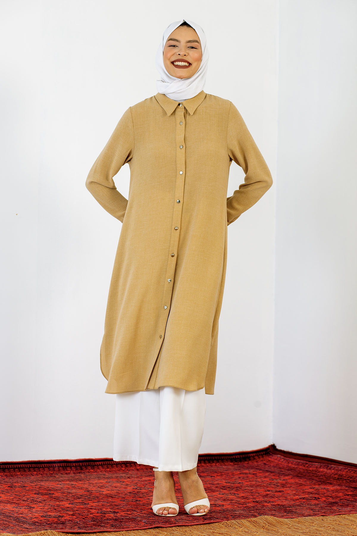 7596 Tunik 40-48 - Bej - 2