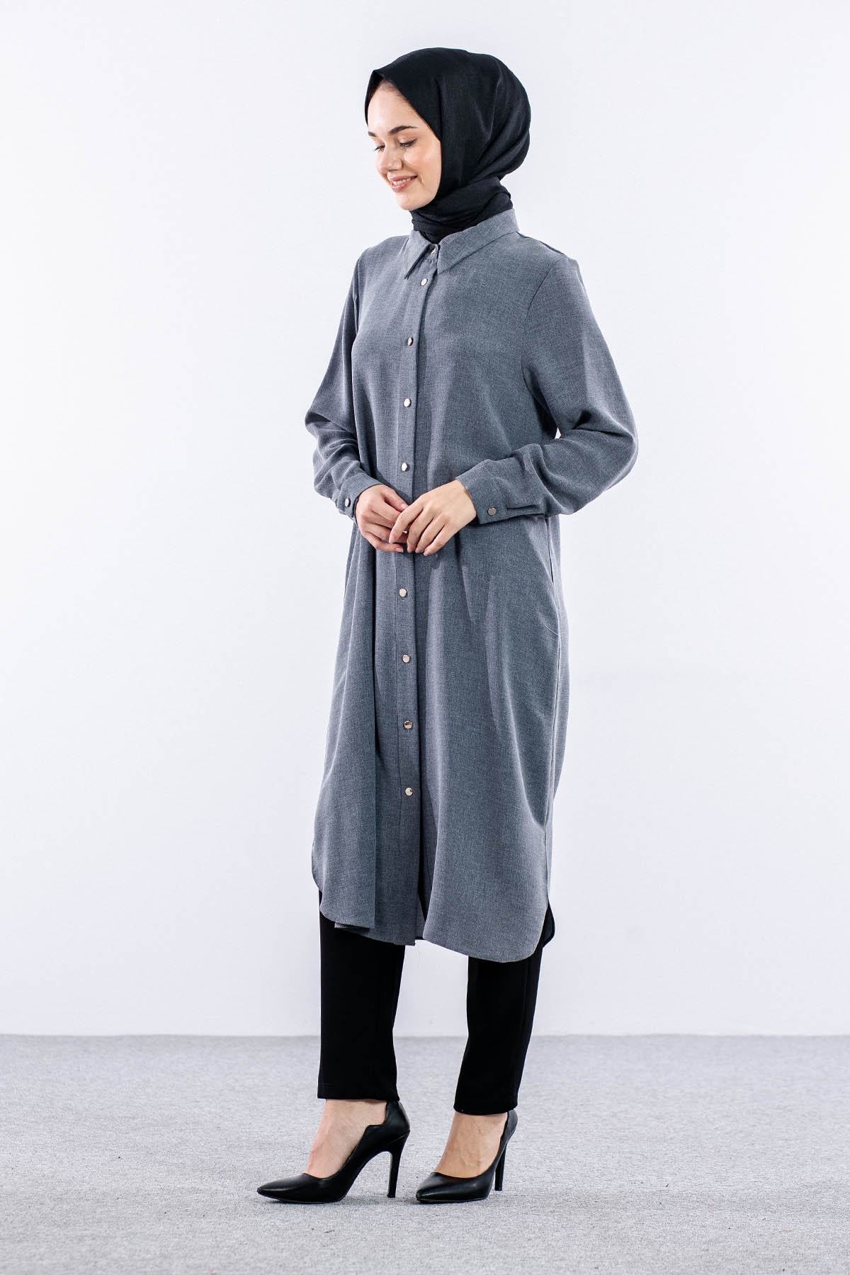 7596 Tunik 40-48 - Gri - 2
