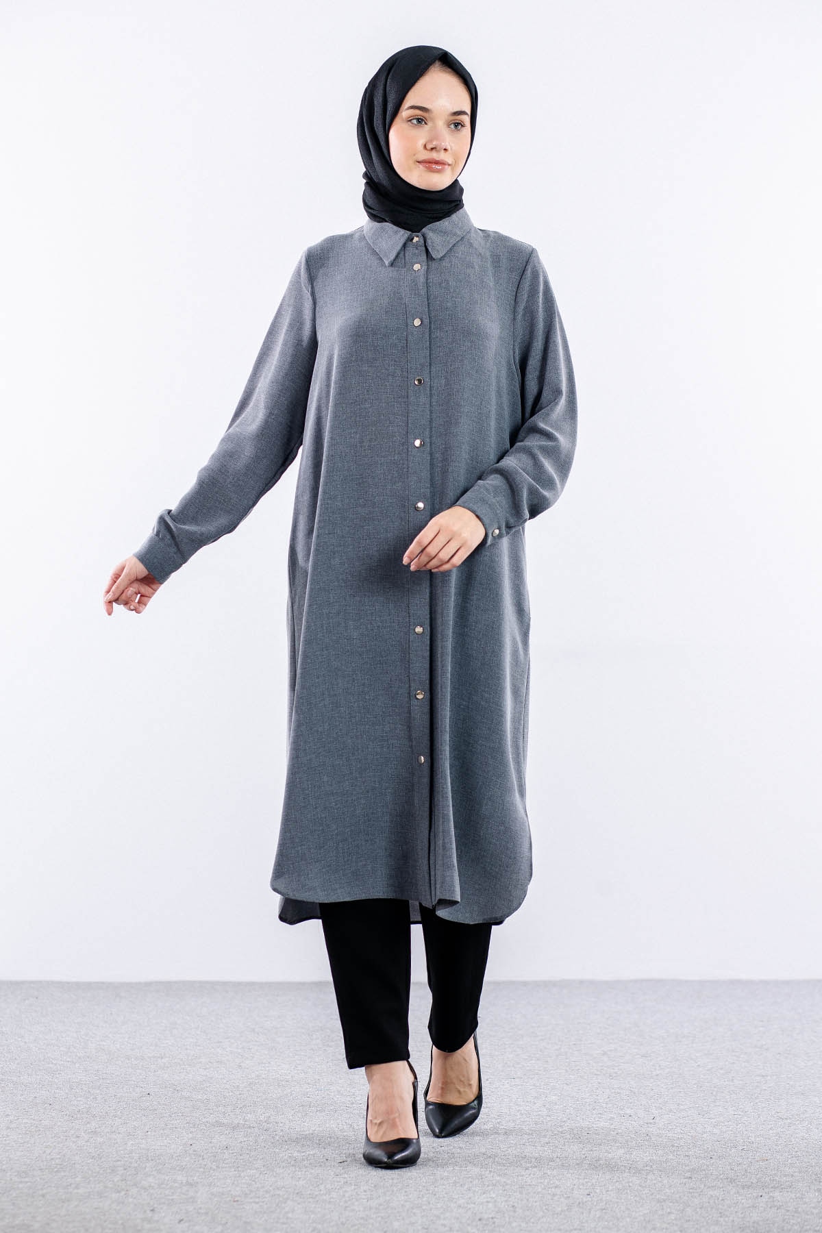 7596 Tunik 40-48 - Gri - 3