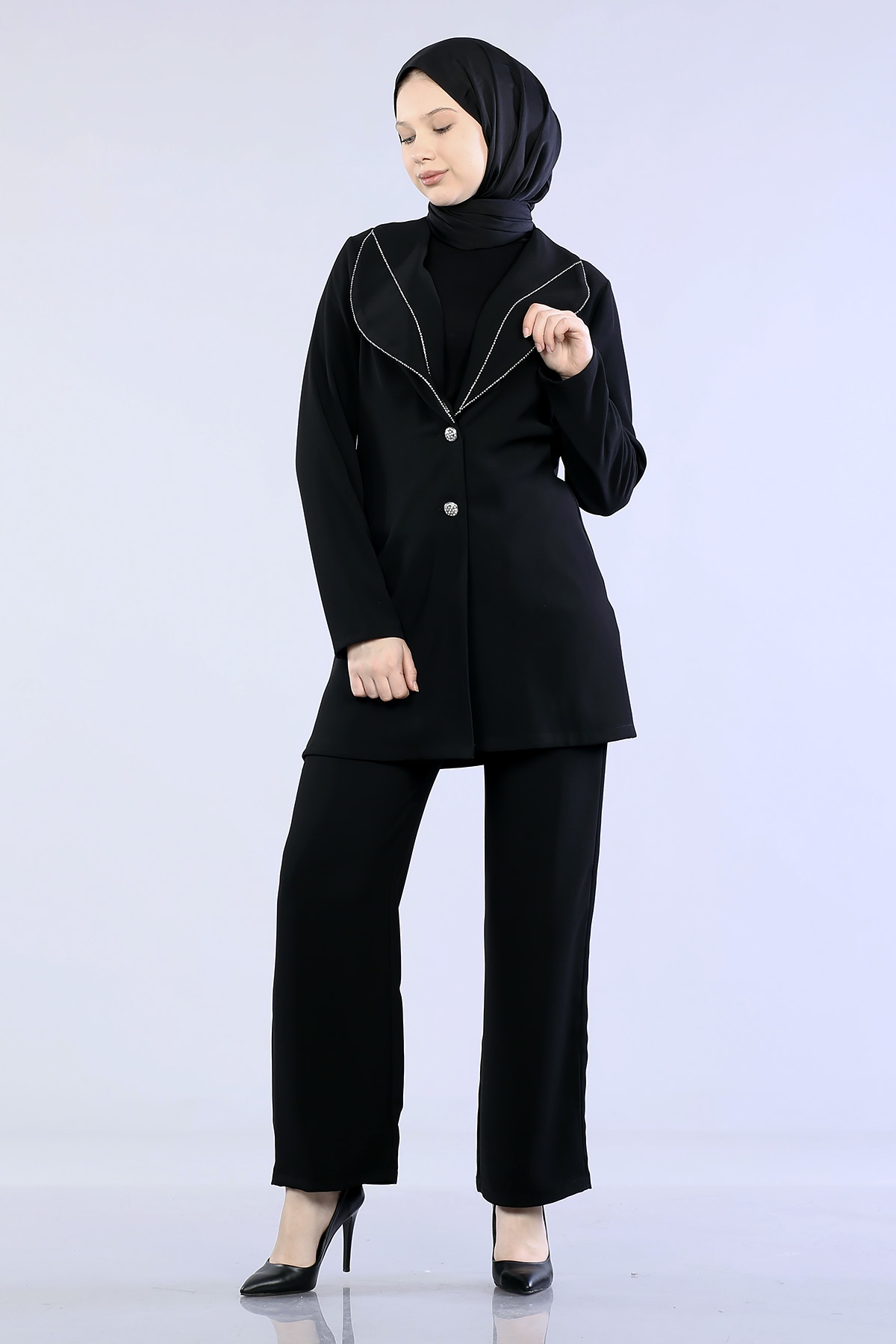 7621 Takim 38-46 Yaprak - Siyah - 3