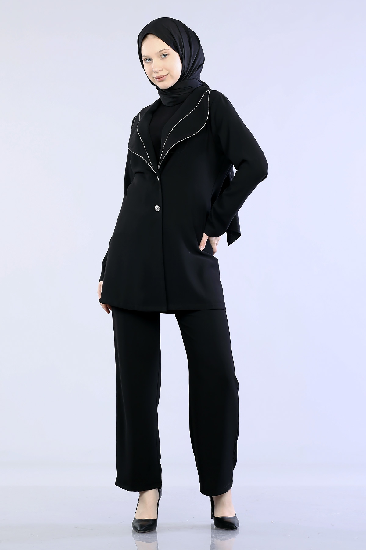 7621 Takim 38-46 Yaprak - Siyah - 4