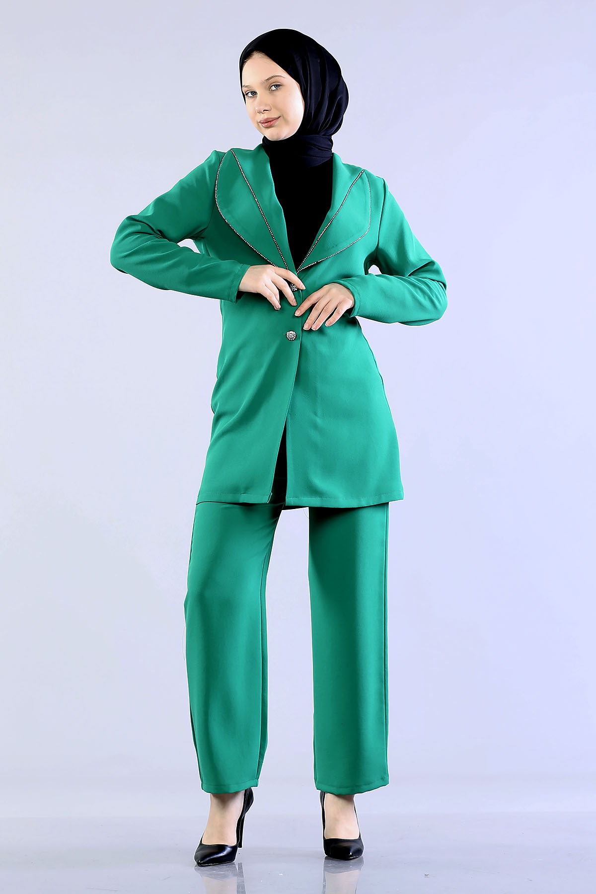 7621 Takim 38-46 Yaprak - Zumrut - 1