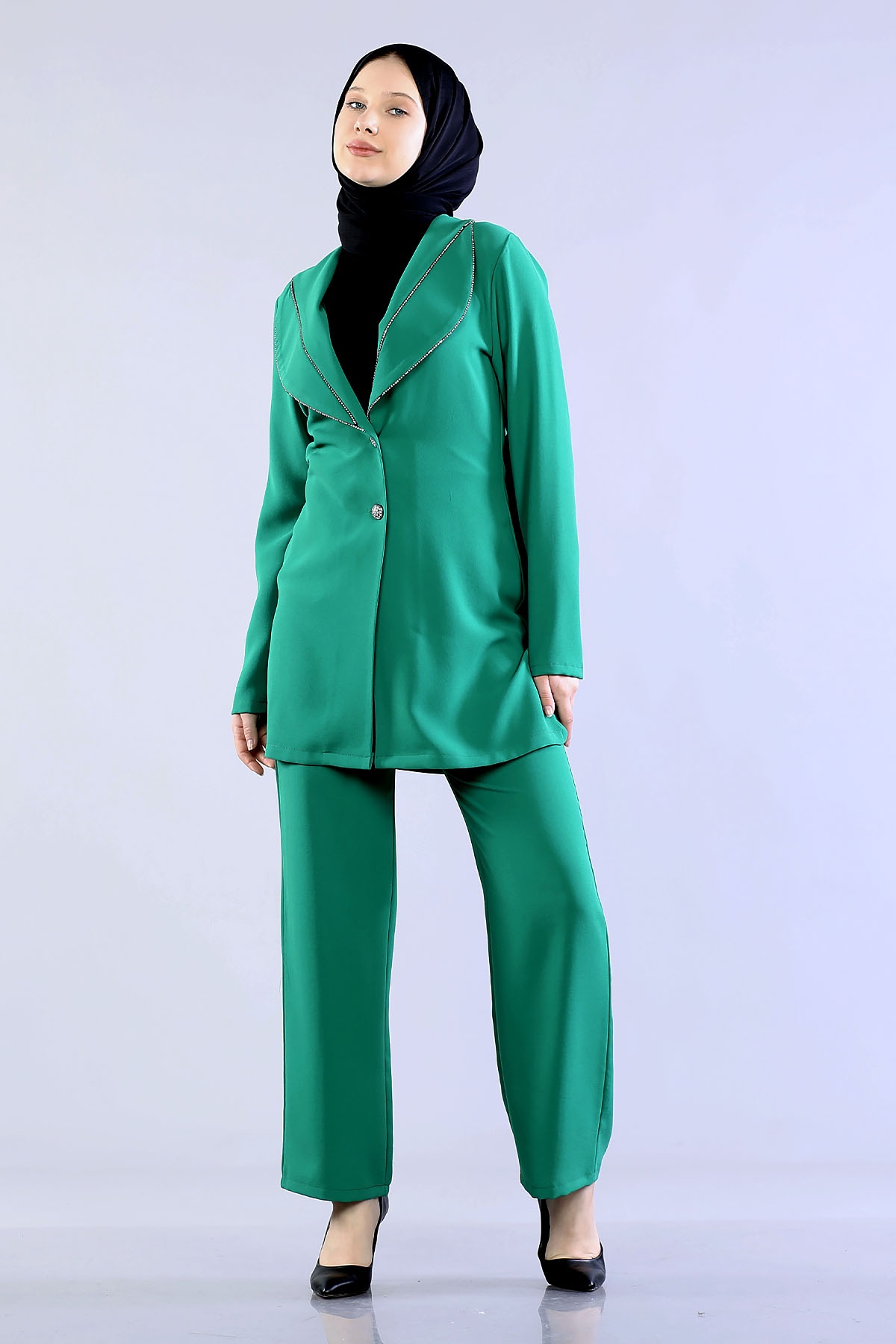 7621 Takim 38-46 Yaprak - Zumrut - 3