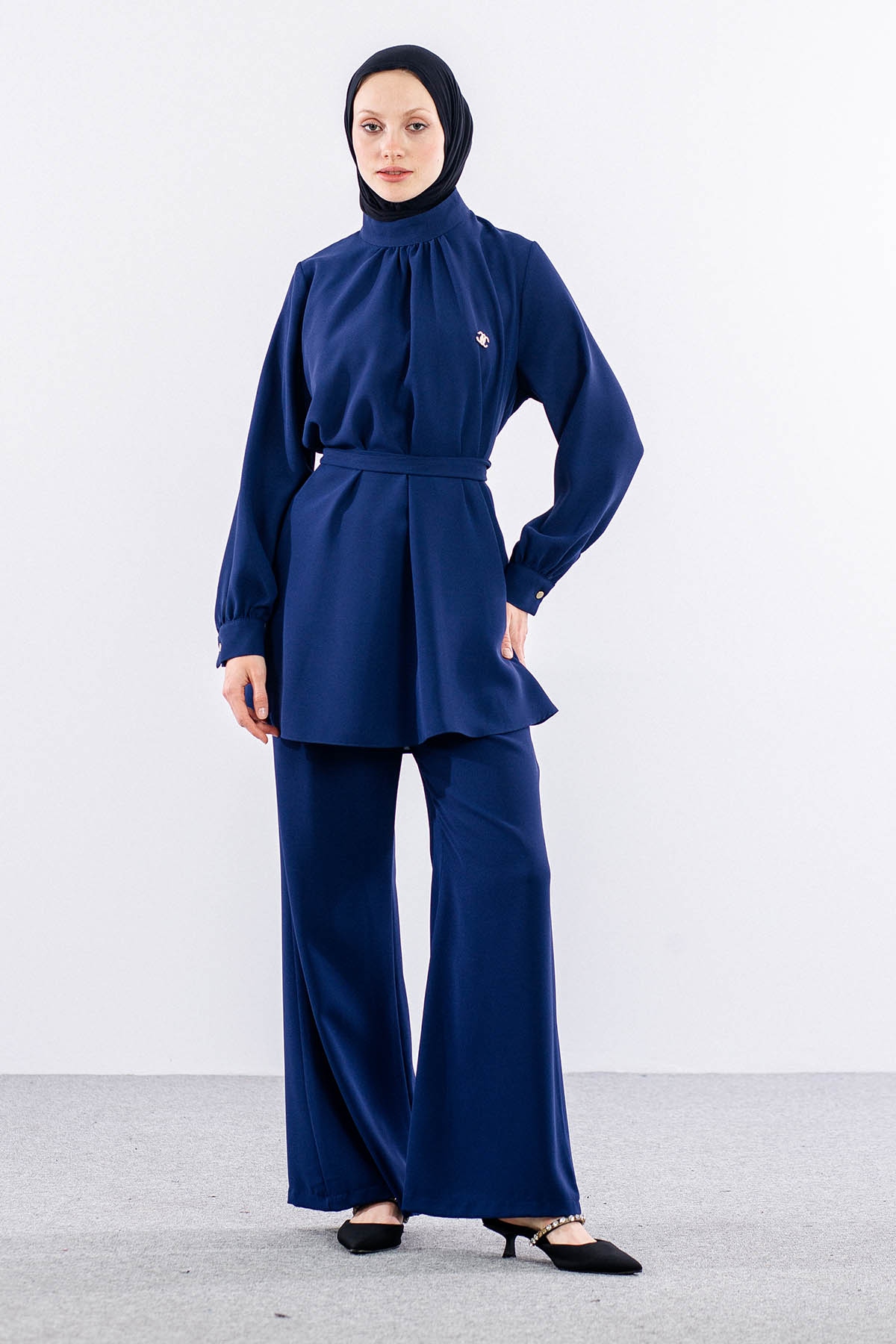 7633 Takim 40-48 Broş Detay - Indigo - 1