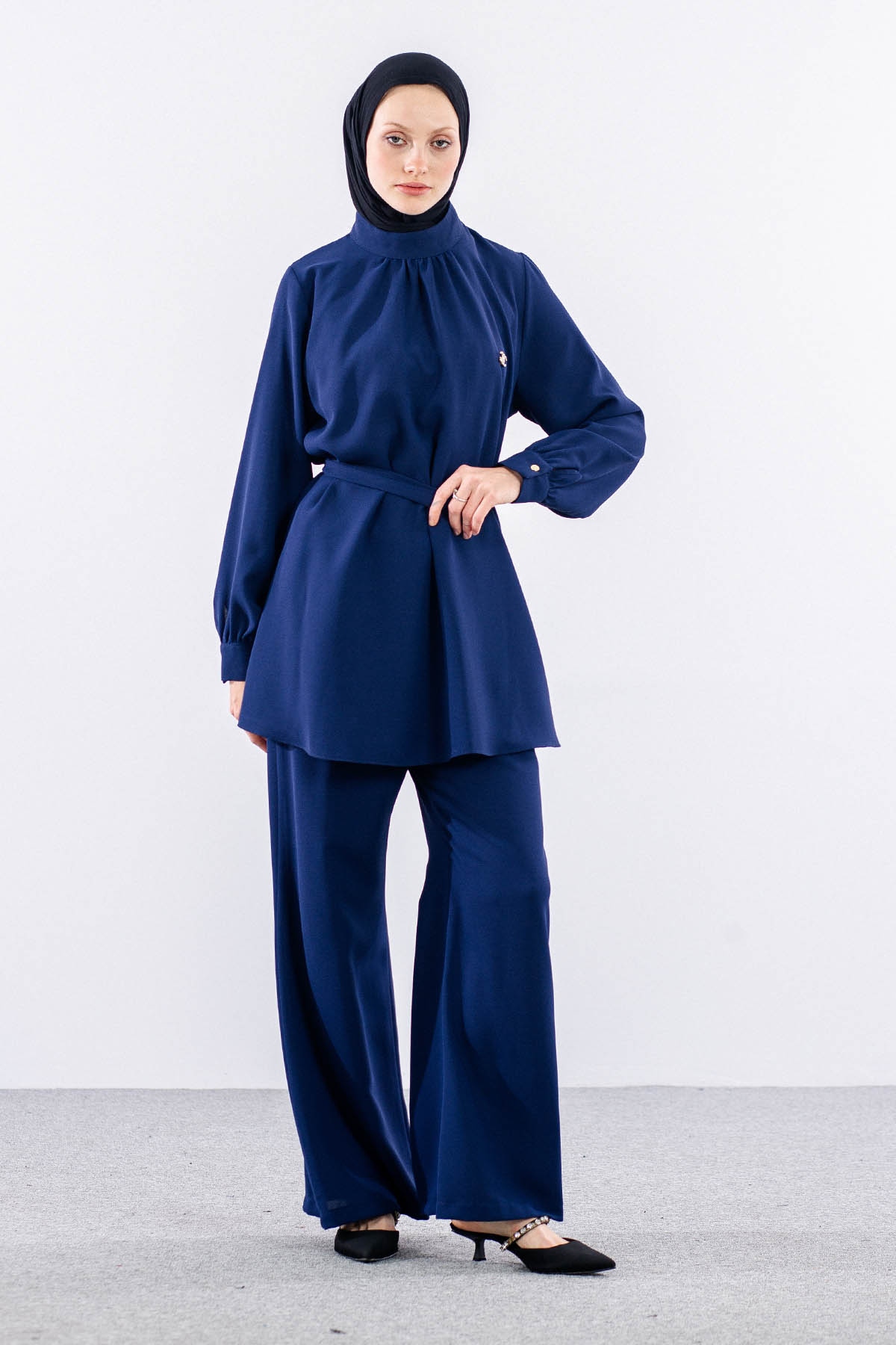 7633 Takim 40-48 Broş Detay - Indigo - 2