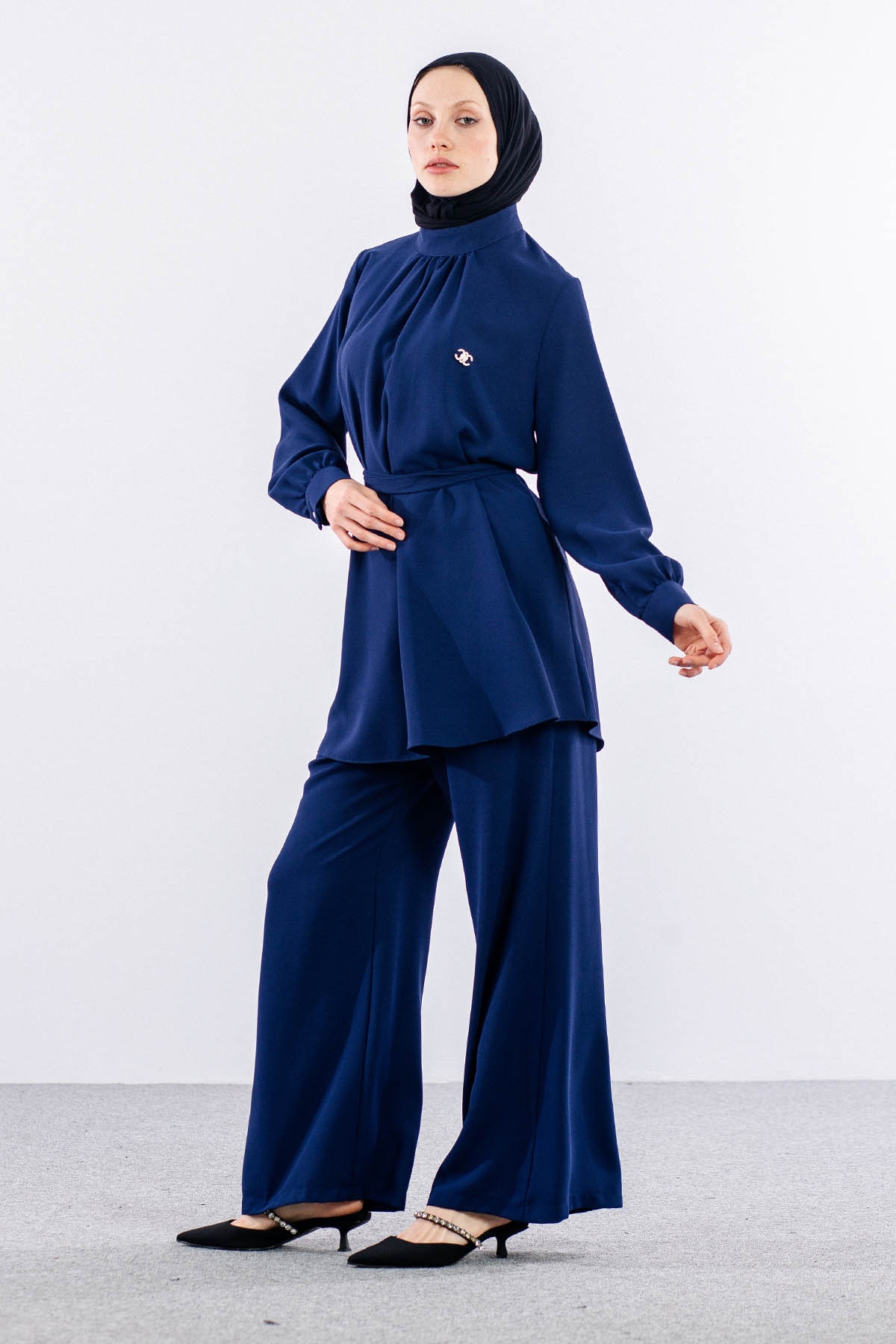 7633 Takim 40-48 Broş Detay - Indigo - 3