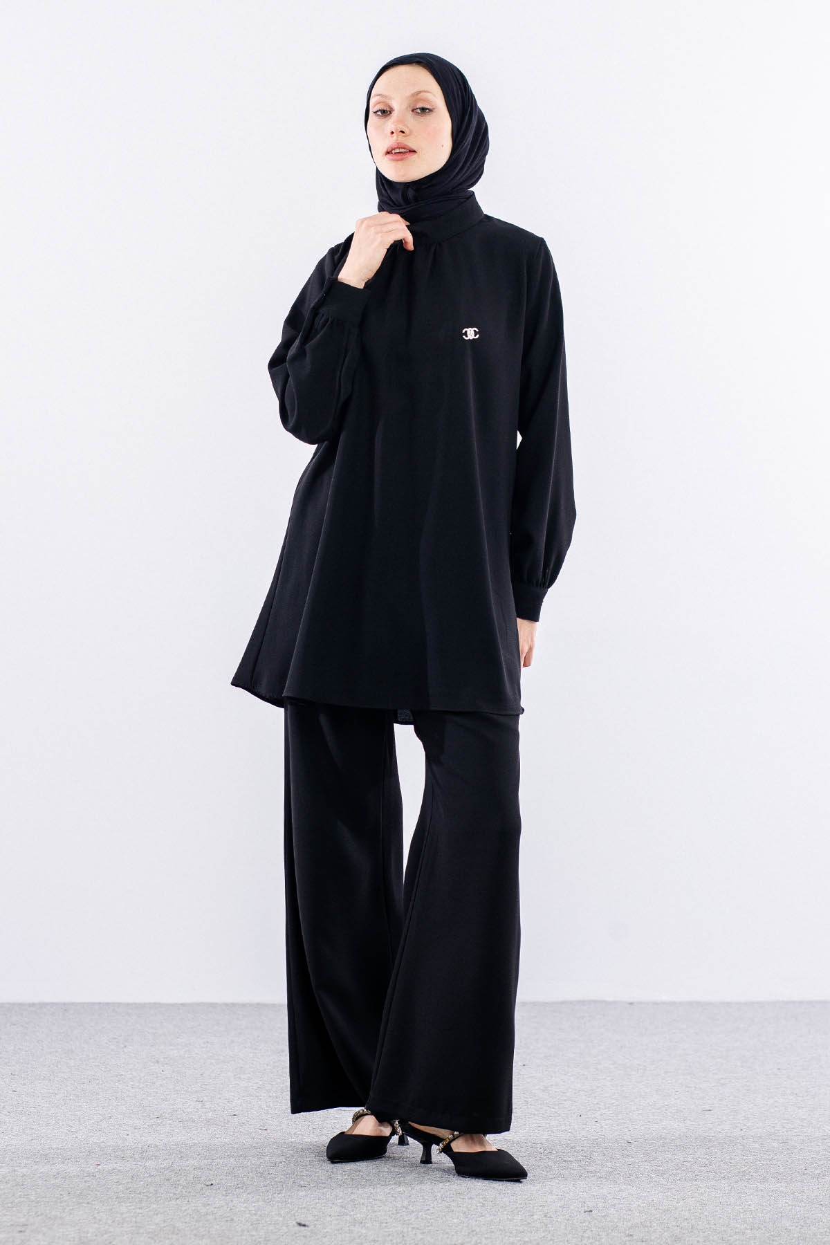 7633 Takim 40-48 Broş Detay - Siyah - 2