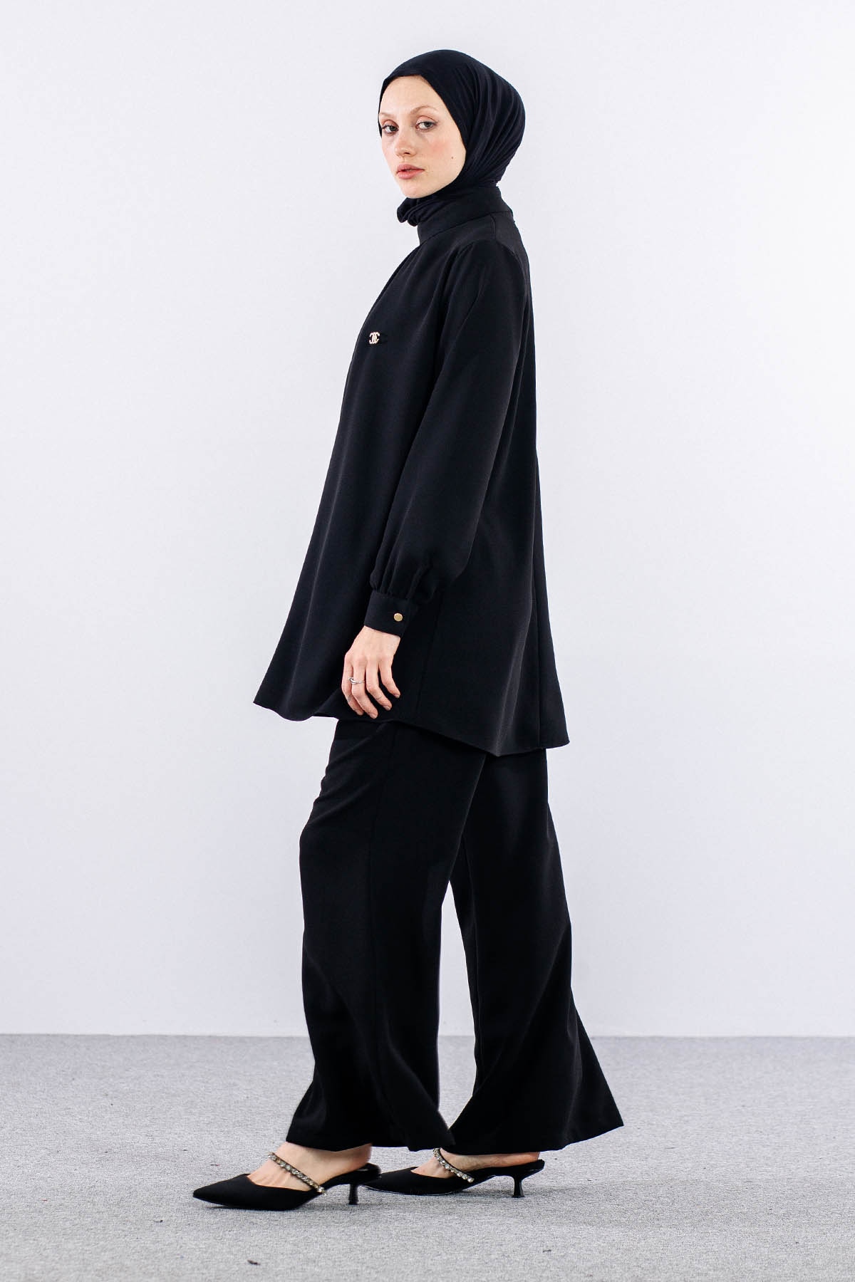 7633 Takim 40-48 Broş Detay - Siyah - 4