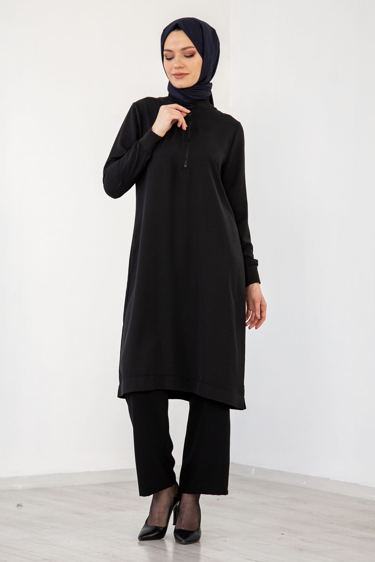 7634 Tunik 40-48 Frmr - Siyah - 1