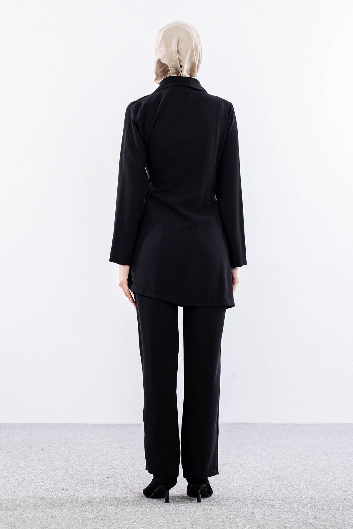 7656 Takim 40-48 Bagcikli Kuzgozu Detay - Siyah - 5