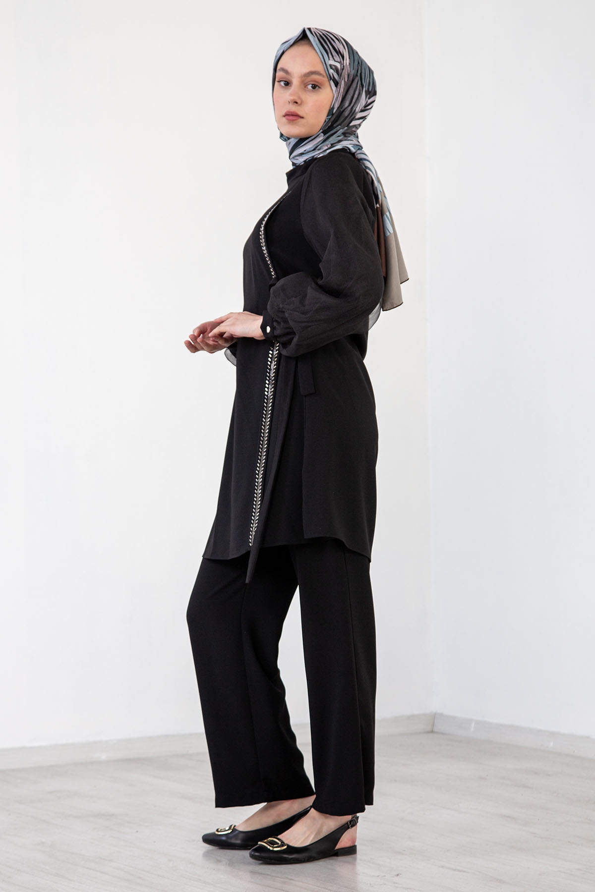 7658 Takim 40-48 Tül - Siyah - 3