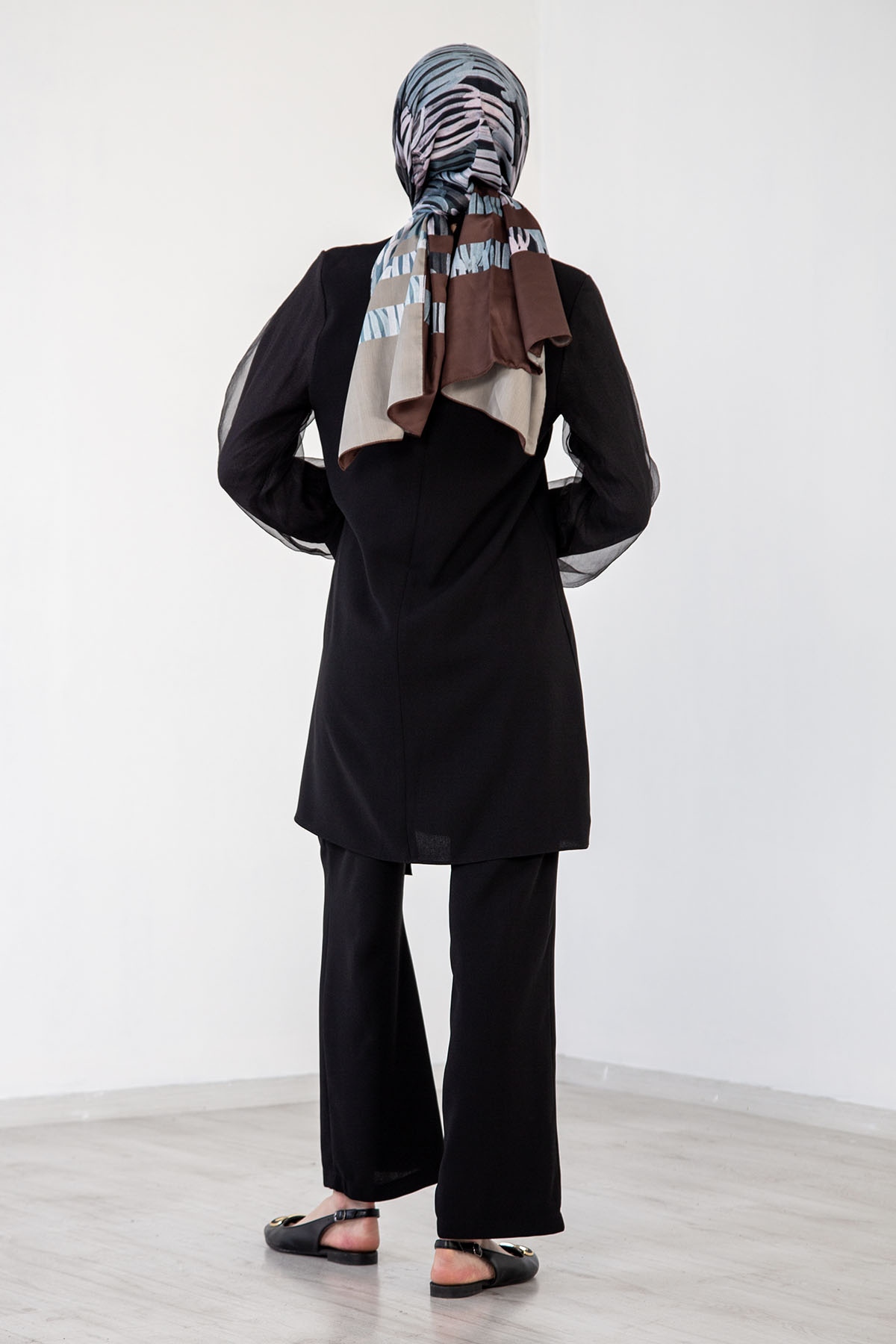 7658 Takim 40-48 Tül - Siyah - 4