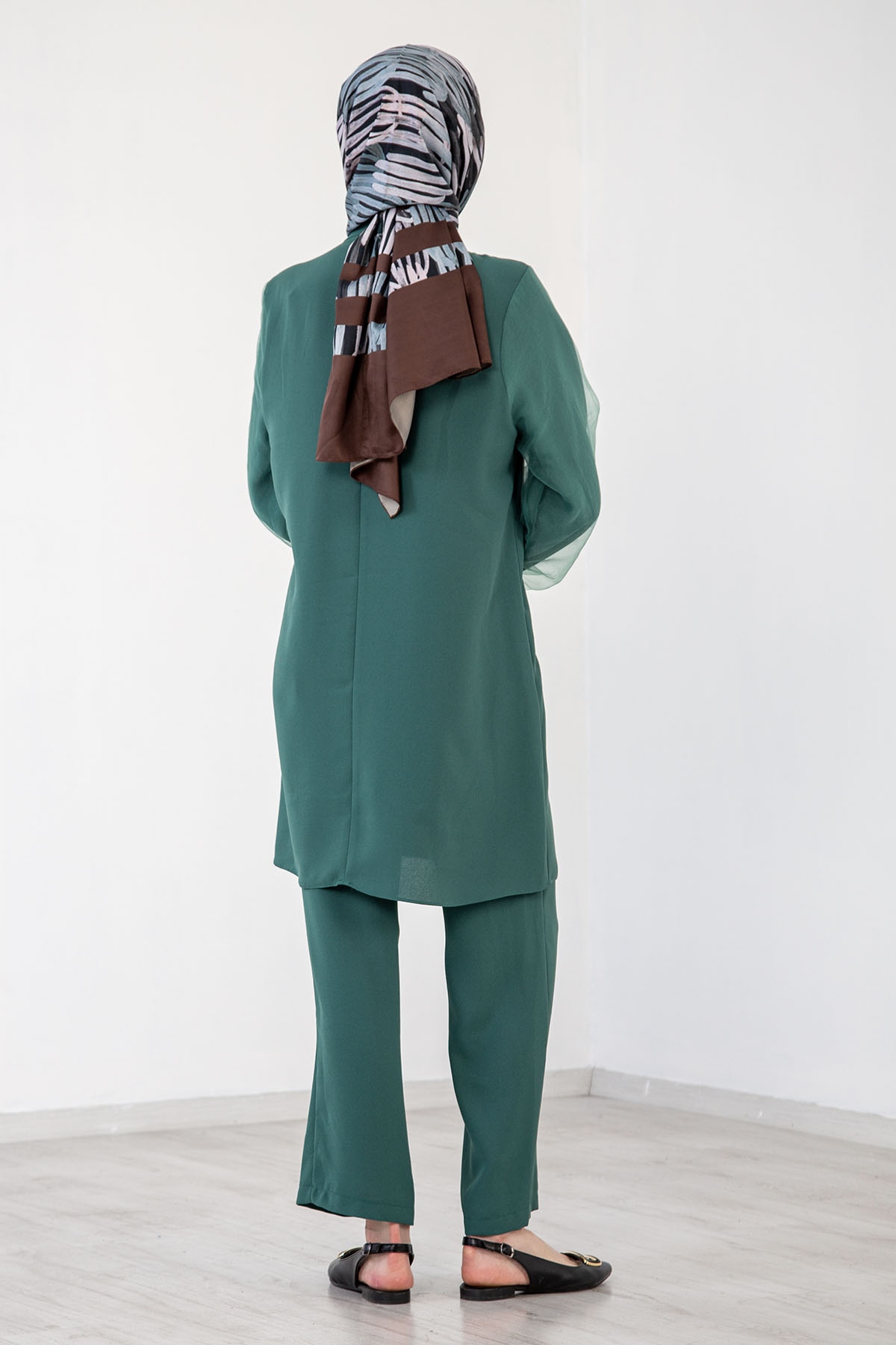 7658 Takim 40-48 Tül - Yesil - 5