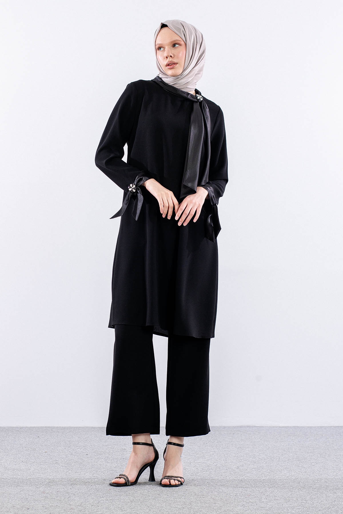 7667 Takim 42-52 Flar Detay - Siyah - 1