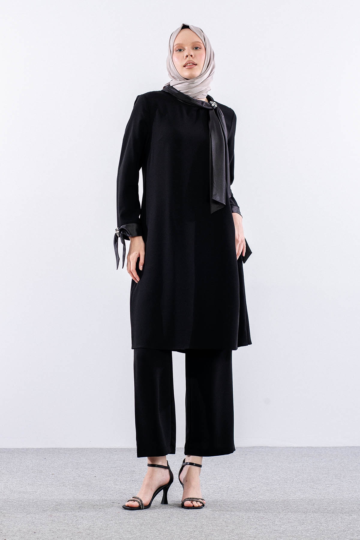 7667 Takim 42-52 Flar Detay - Siyah - 3