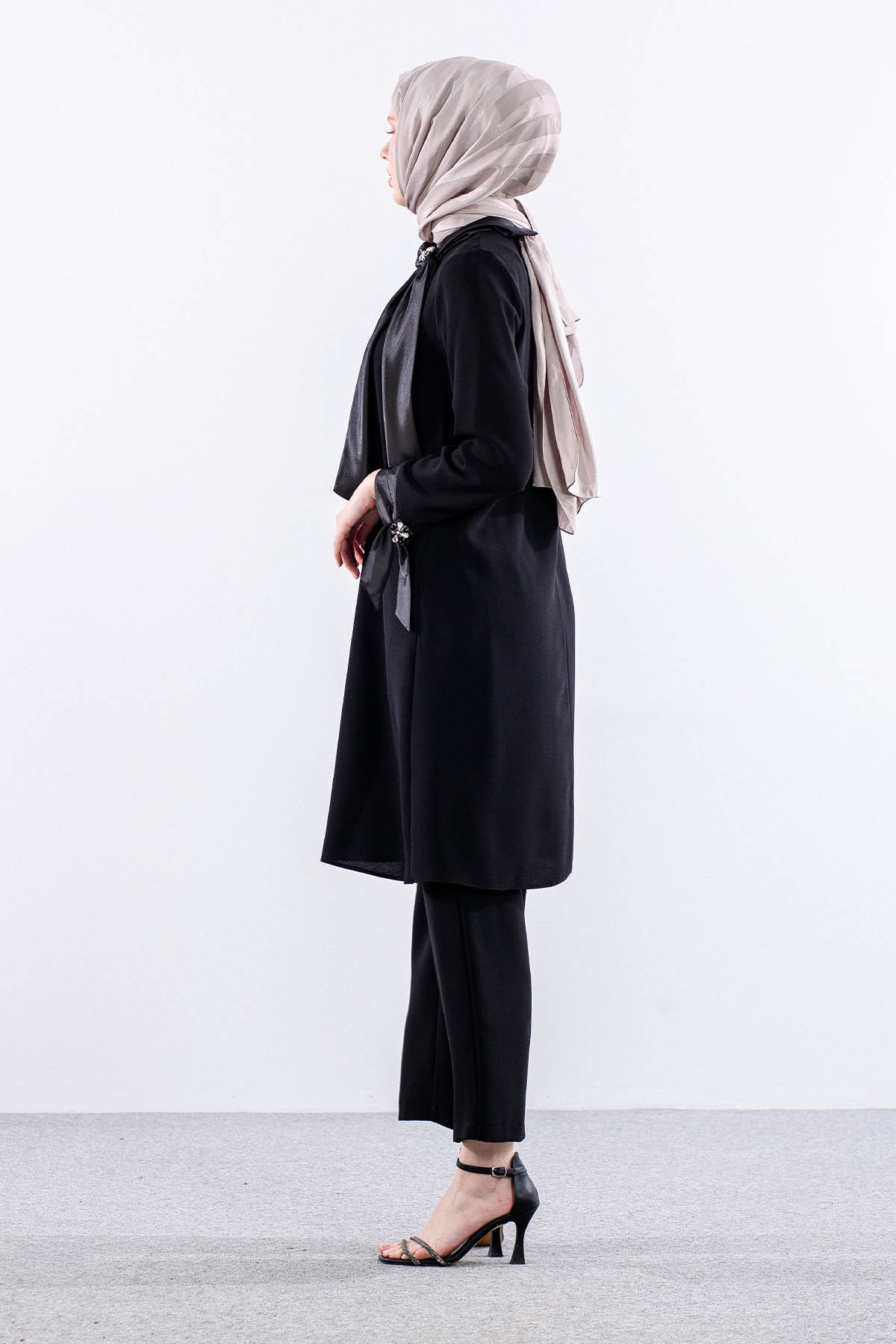 7667 Takim 42-52 Flar Detay - Siyah - 4