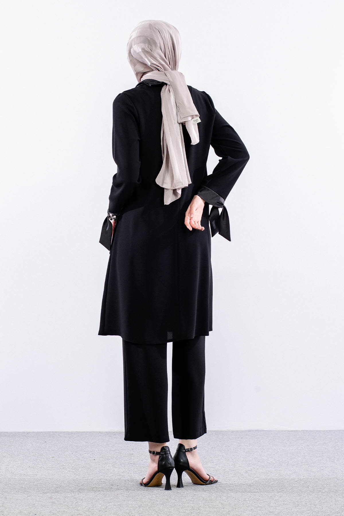 7667 Takim 42-52 Flar Detay - Siyah - 5