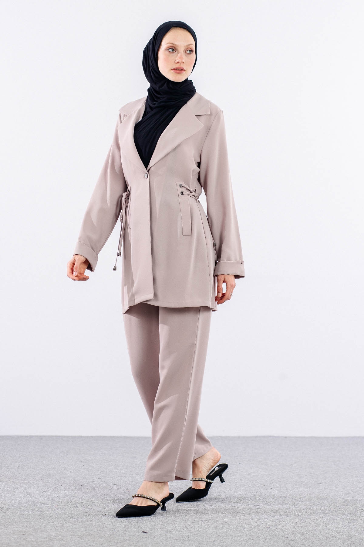 7677 Takim 40-48 Kuşgözü Detay şik - Tas - 2