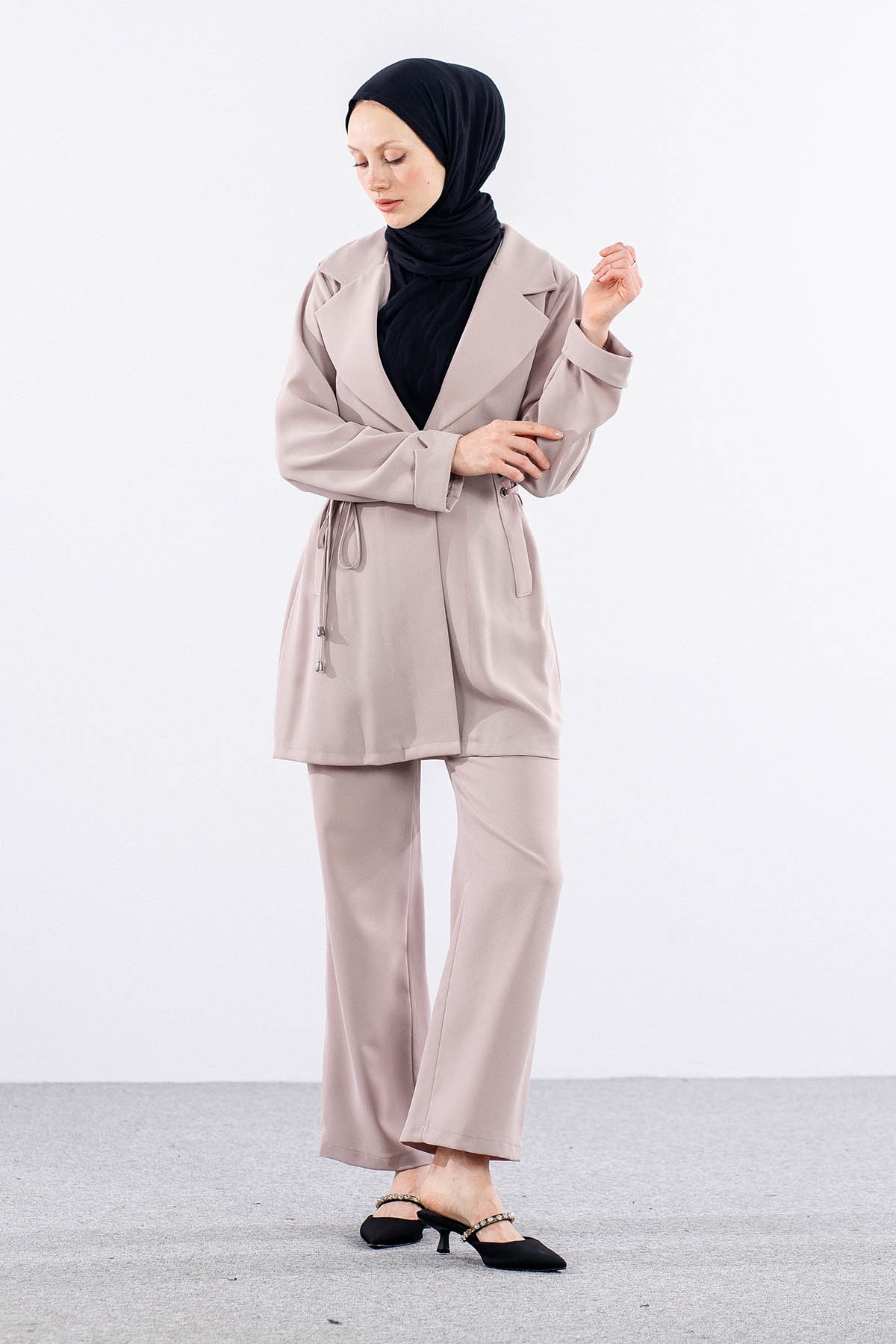 7677 Takim 40-48 Kuşgözü Detay şik - Tas - 3