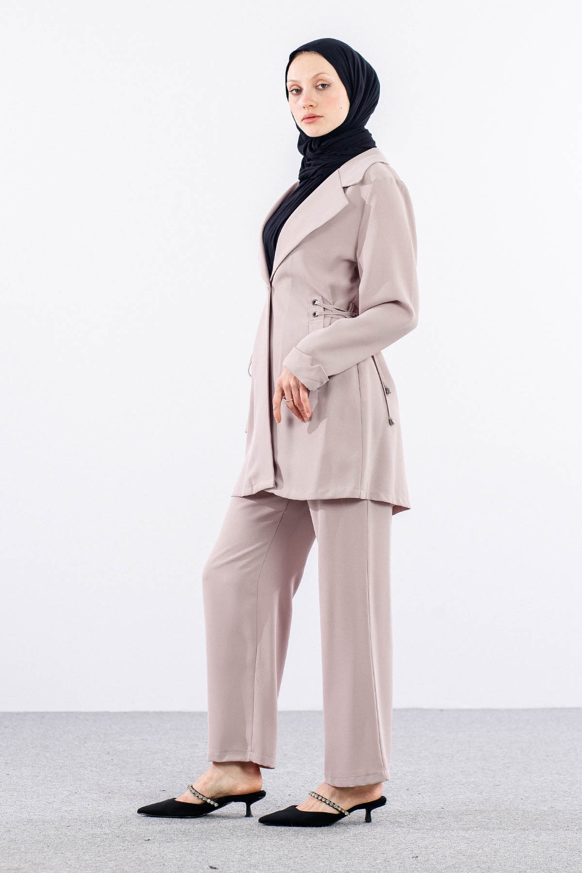 7677 Takim 40-48 Kuşgözü Detay şik - Tas - 5