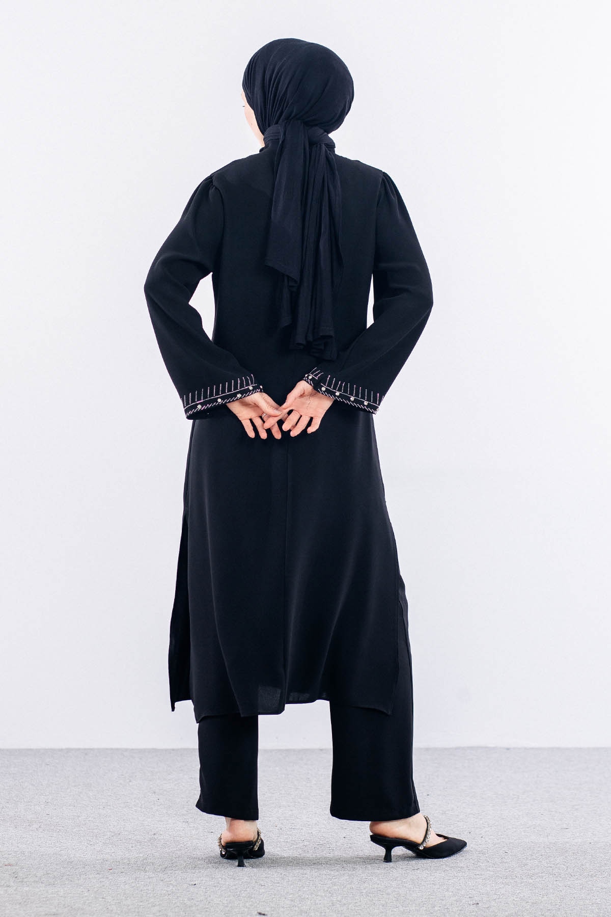 7683 şik Takim 42-50 Yaprak - Siyah - 5