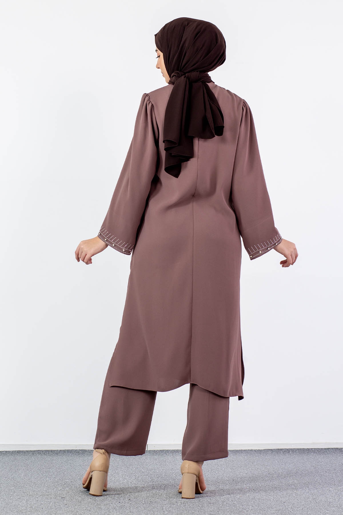 7683 Takim 42-50 Yaprak - Kahve - 5