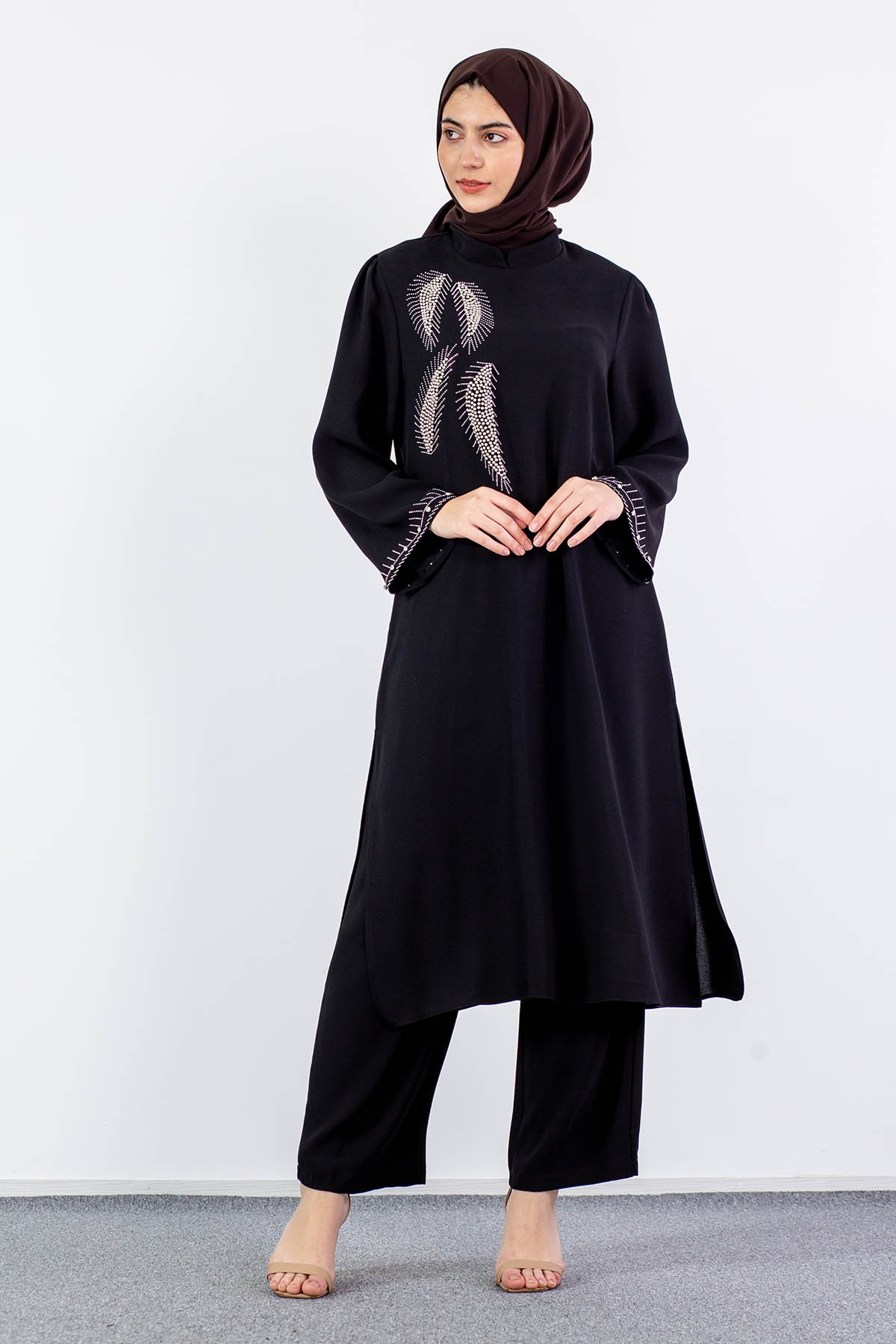 7683 Takim 42-50 Yaprak - Siyah - 1