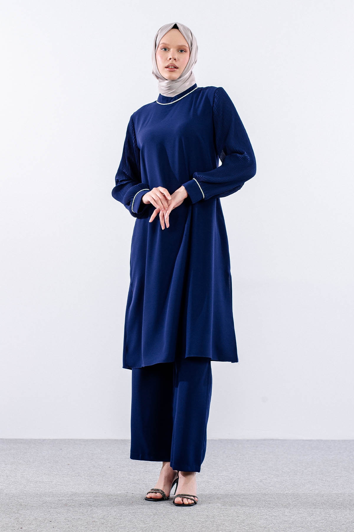 7688 Takim 42-50 Kolu Plıse Detay - Sax - 2