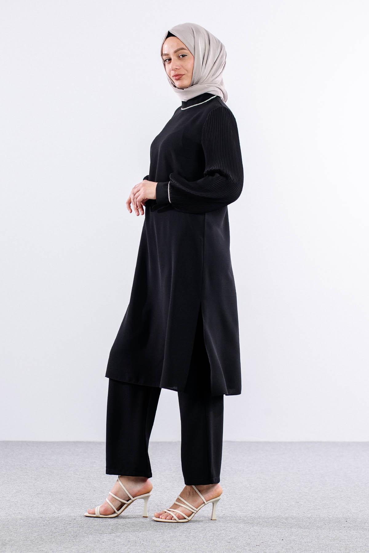 7688 Takim 42-50 Plise - Siyah - 4