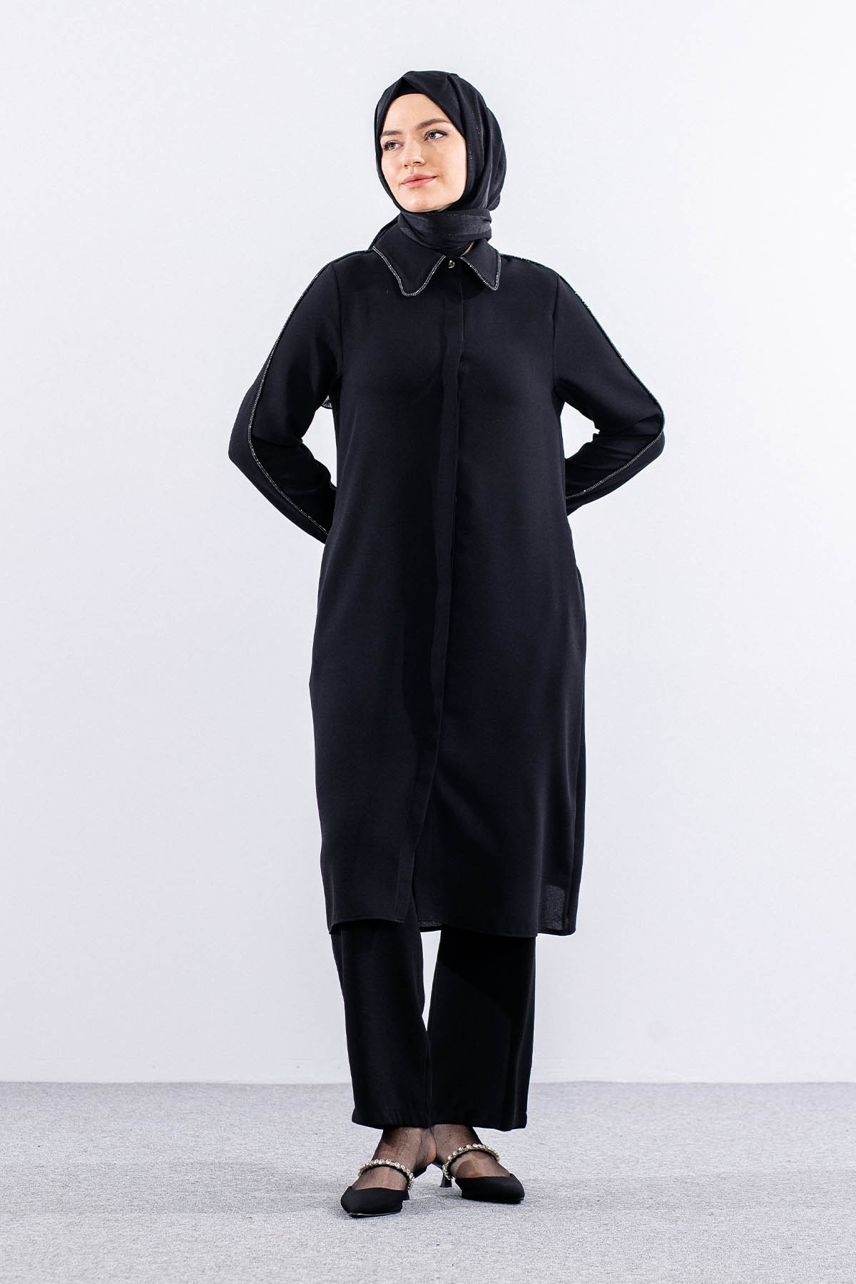 7691 Takim 40-48 Arabiye - Siyah - 1