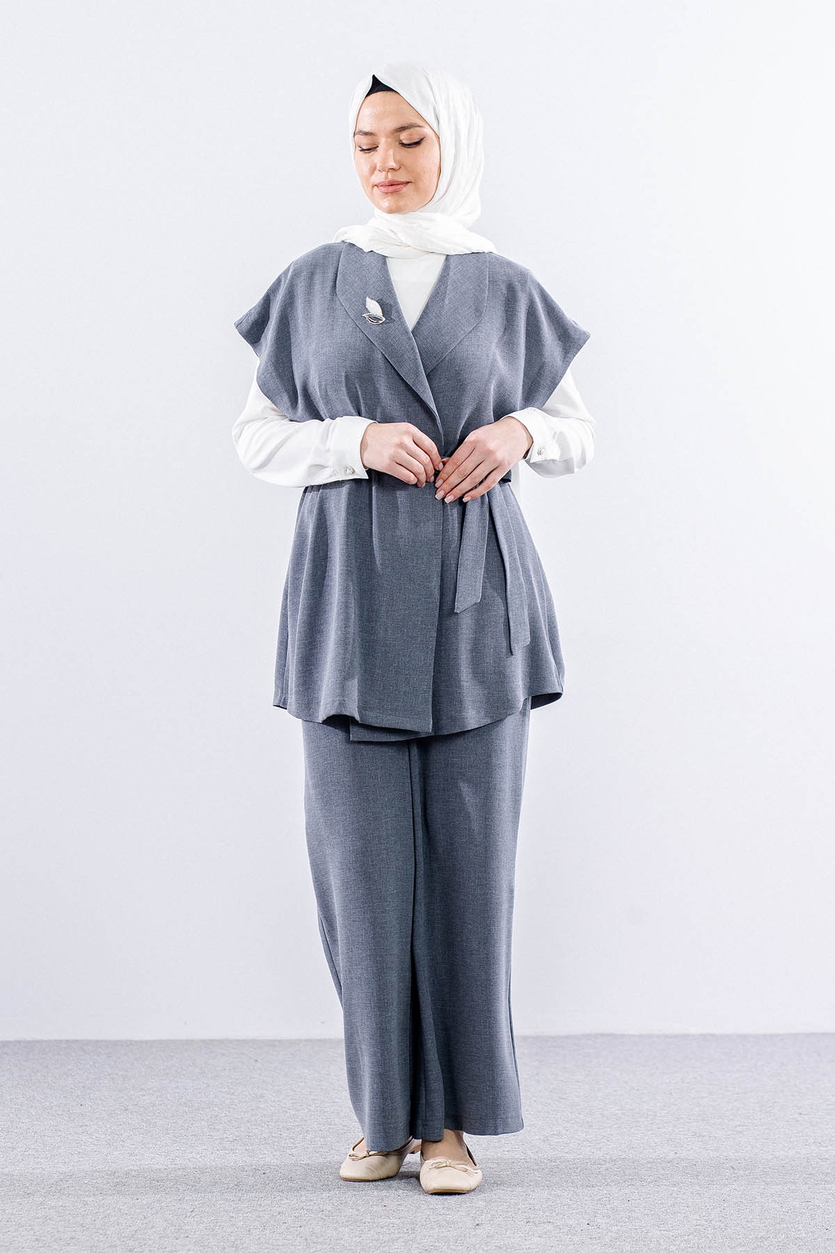 7694 3lü Takim 40-48 - Gri - 1