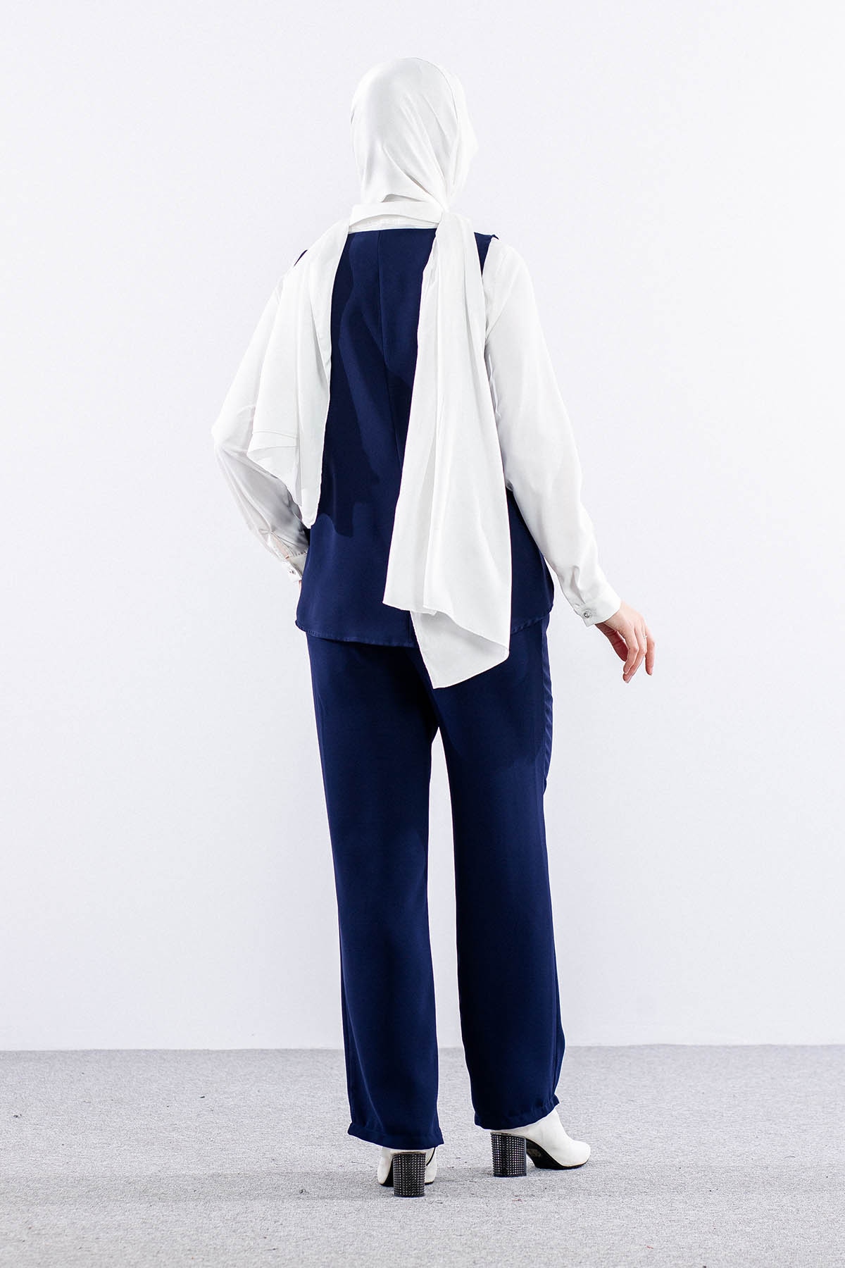 7698 3lü Yelek Takim 38-46 - Lacivert - 4