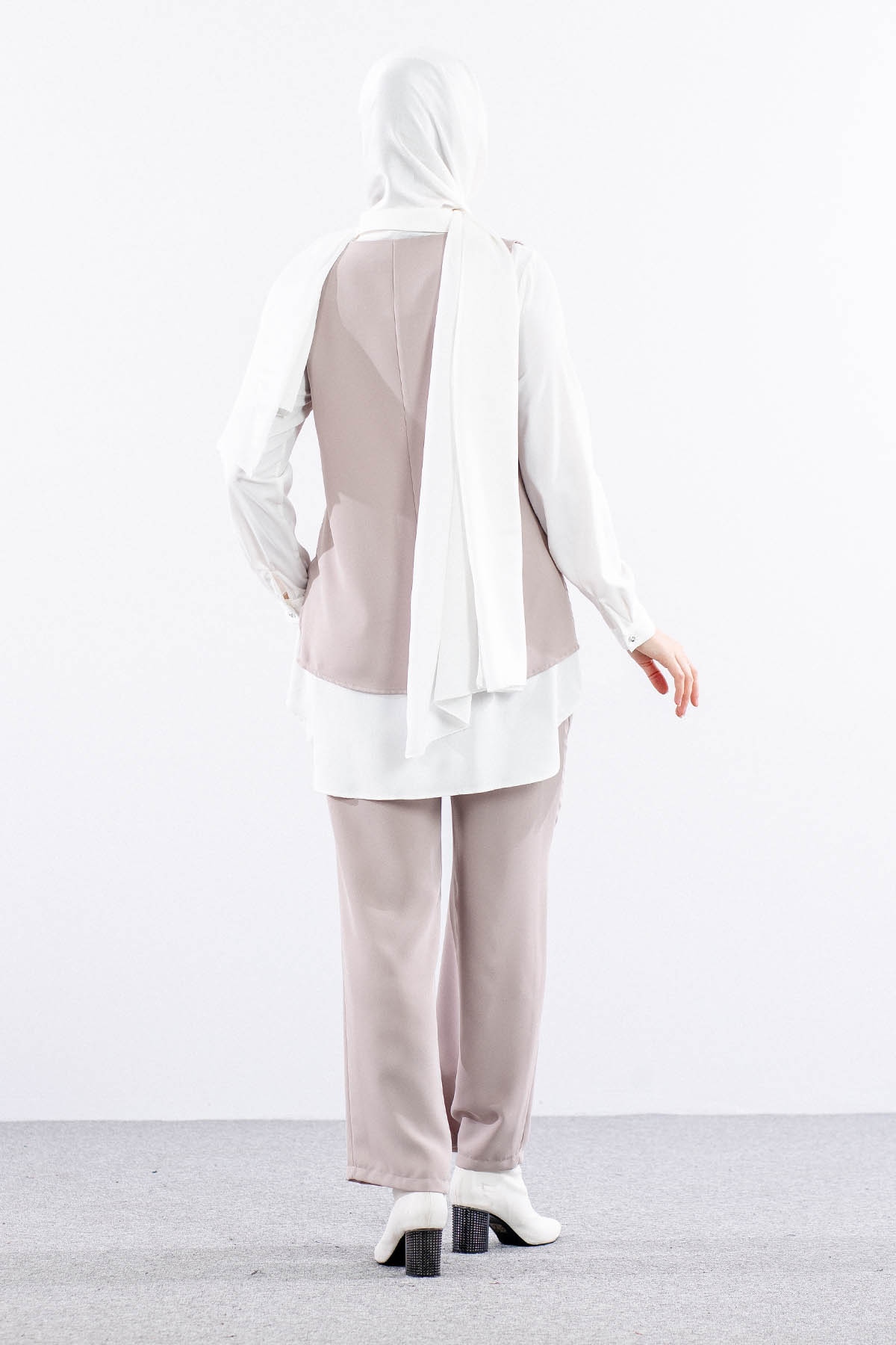 7698 3lü Yelek Takim 38-46 - Tas - 5