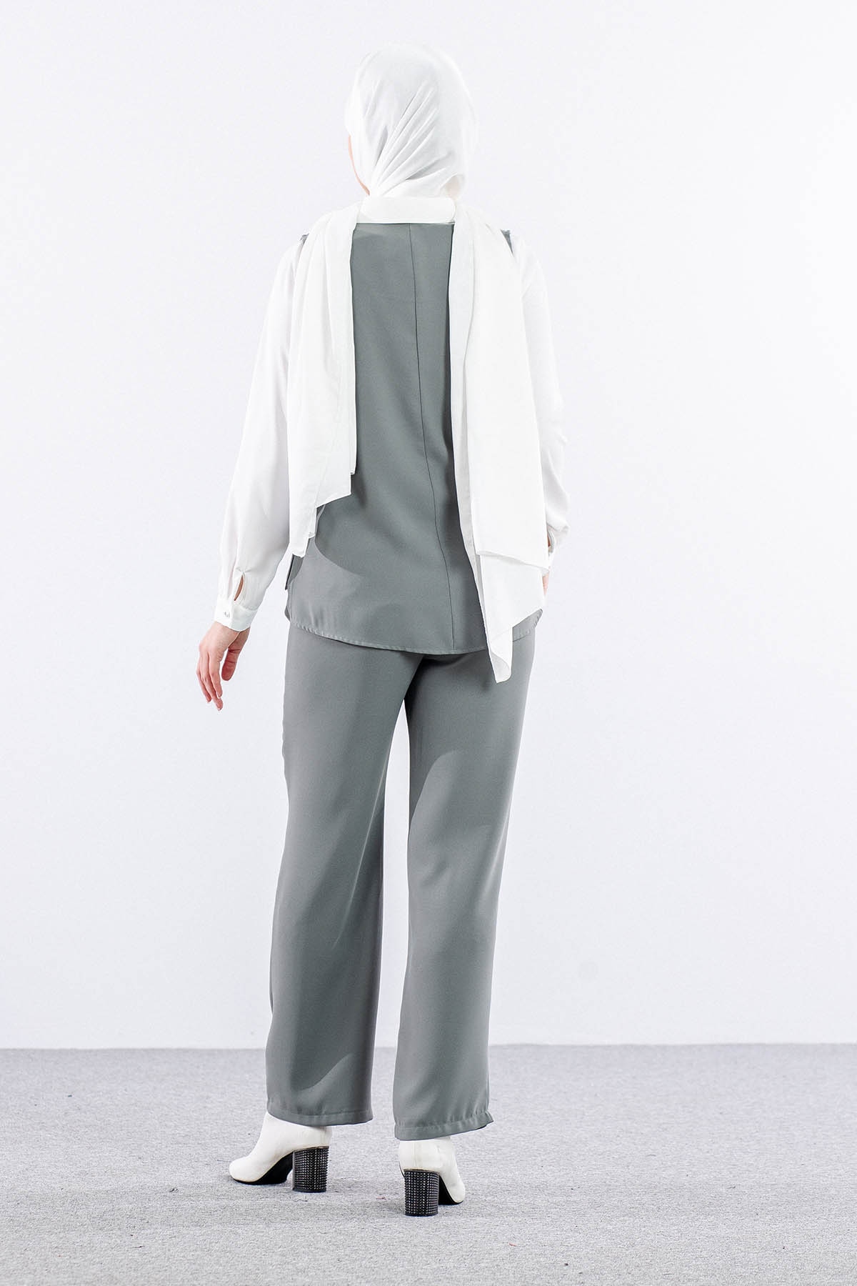 7698 3lü Yelek Takim 38-46 - Yesil - 5