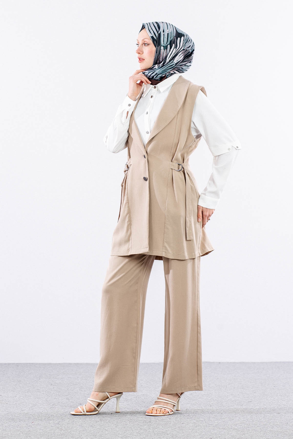 7702 3lü Takim 40-48 - Bej - 3