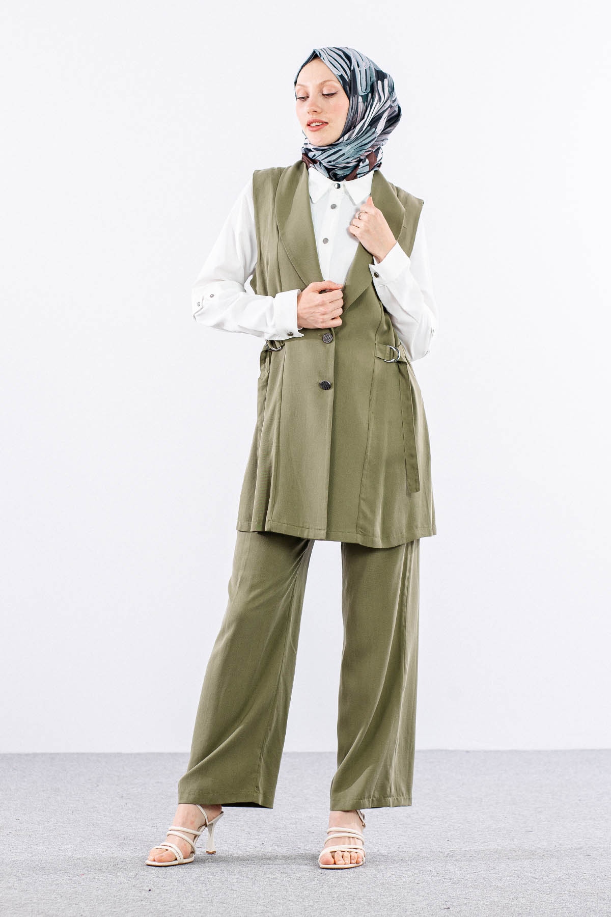 7702 3lü Takim 40-48 - Haki - 1