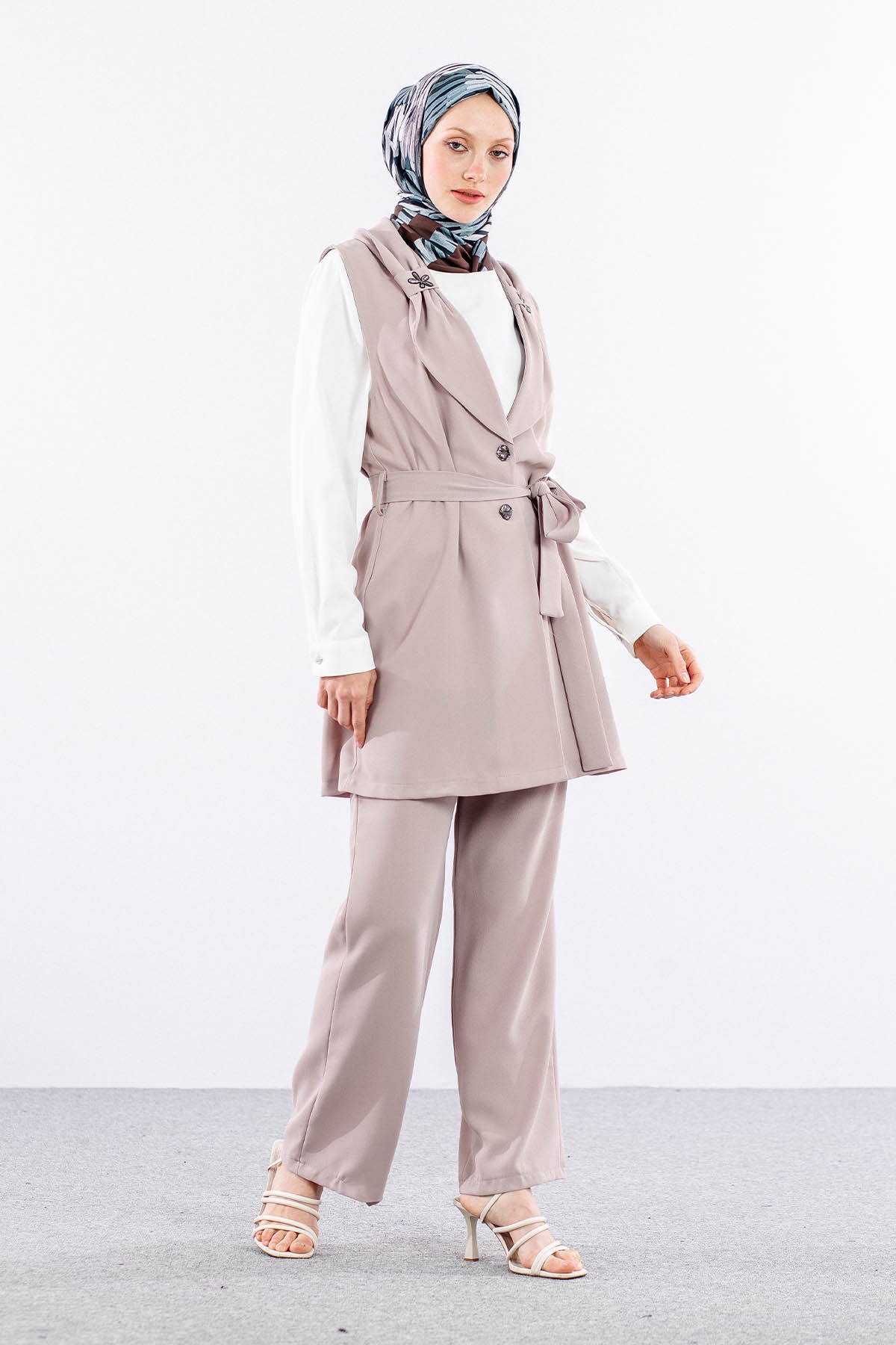 7703 3lü Takim 40-48 - Bej - 1