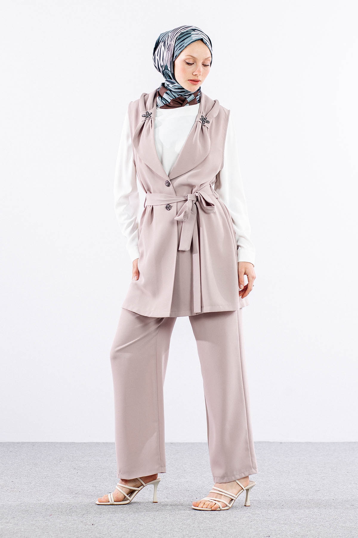 7703 3lü Takim 40-48 - Bej - 4