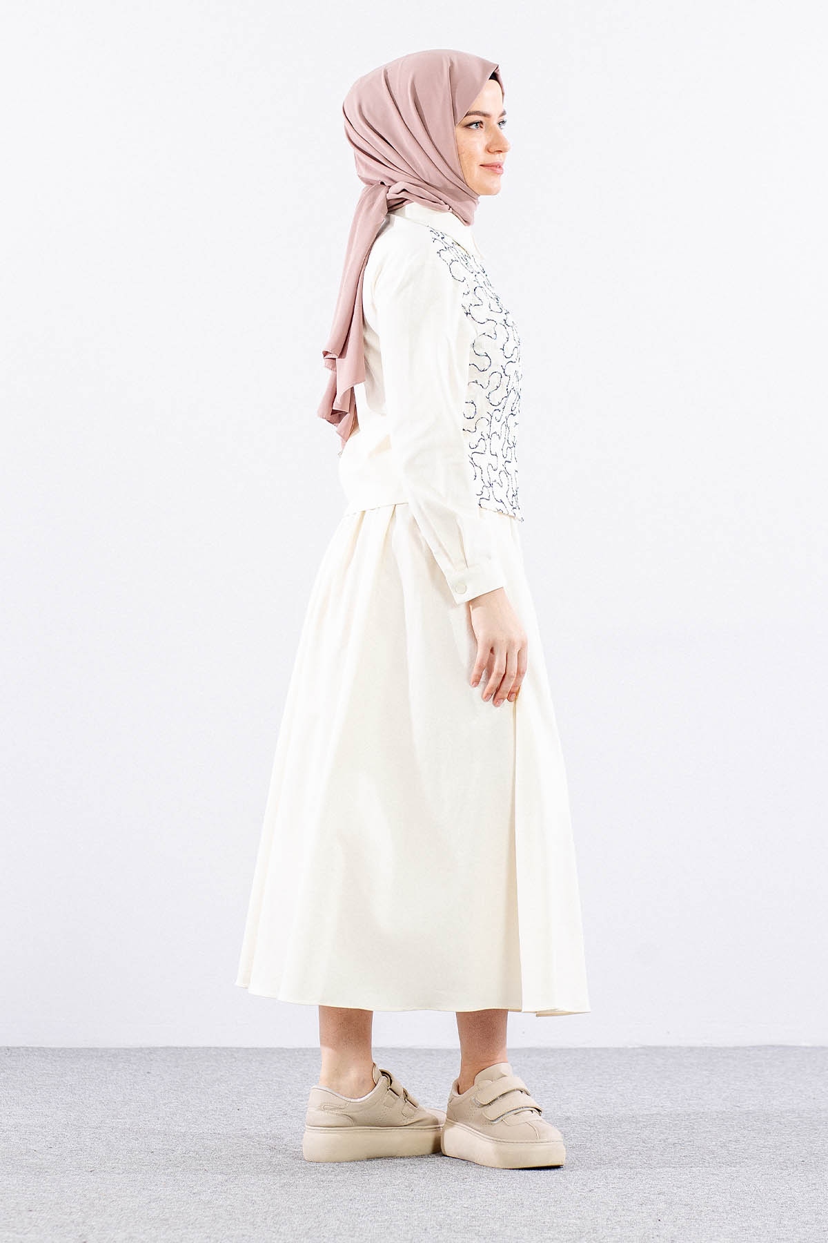 7708 Takim 38-44 Mrmr - Krem - 4