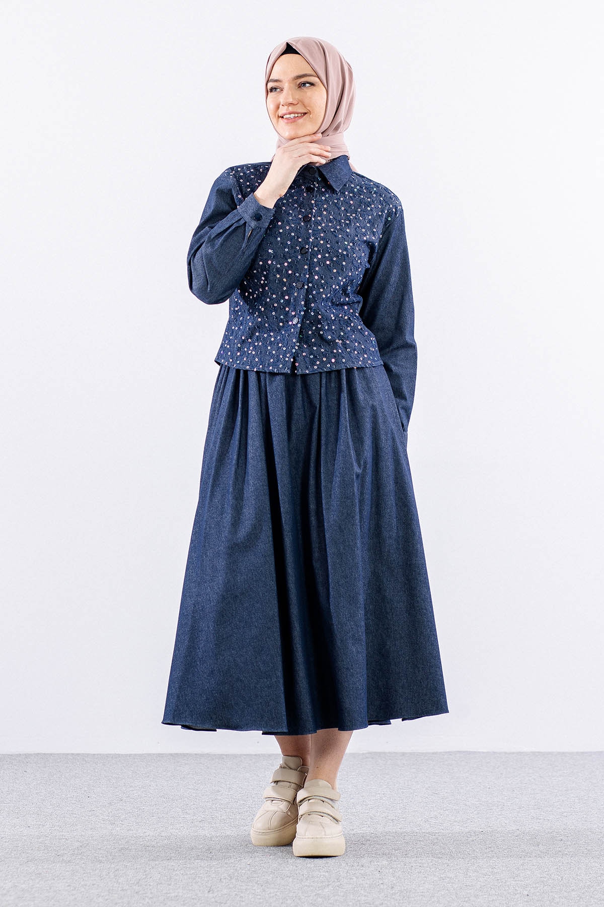 7708 Takim 38-44 Pul - Lacivert - 2