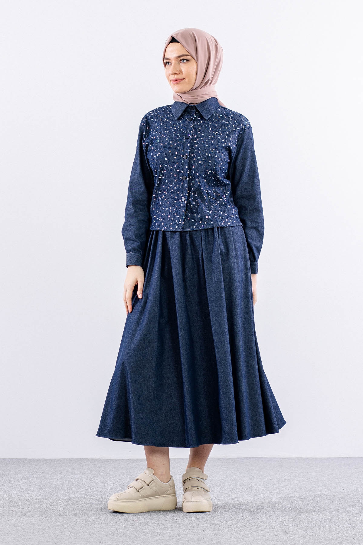 7708 Takim 38-44 Pul - Lacivert - 3