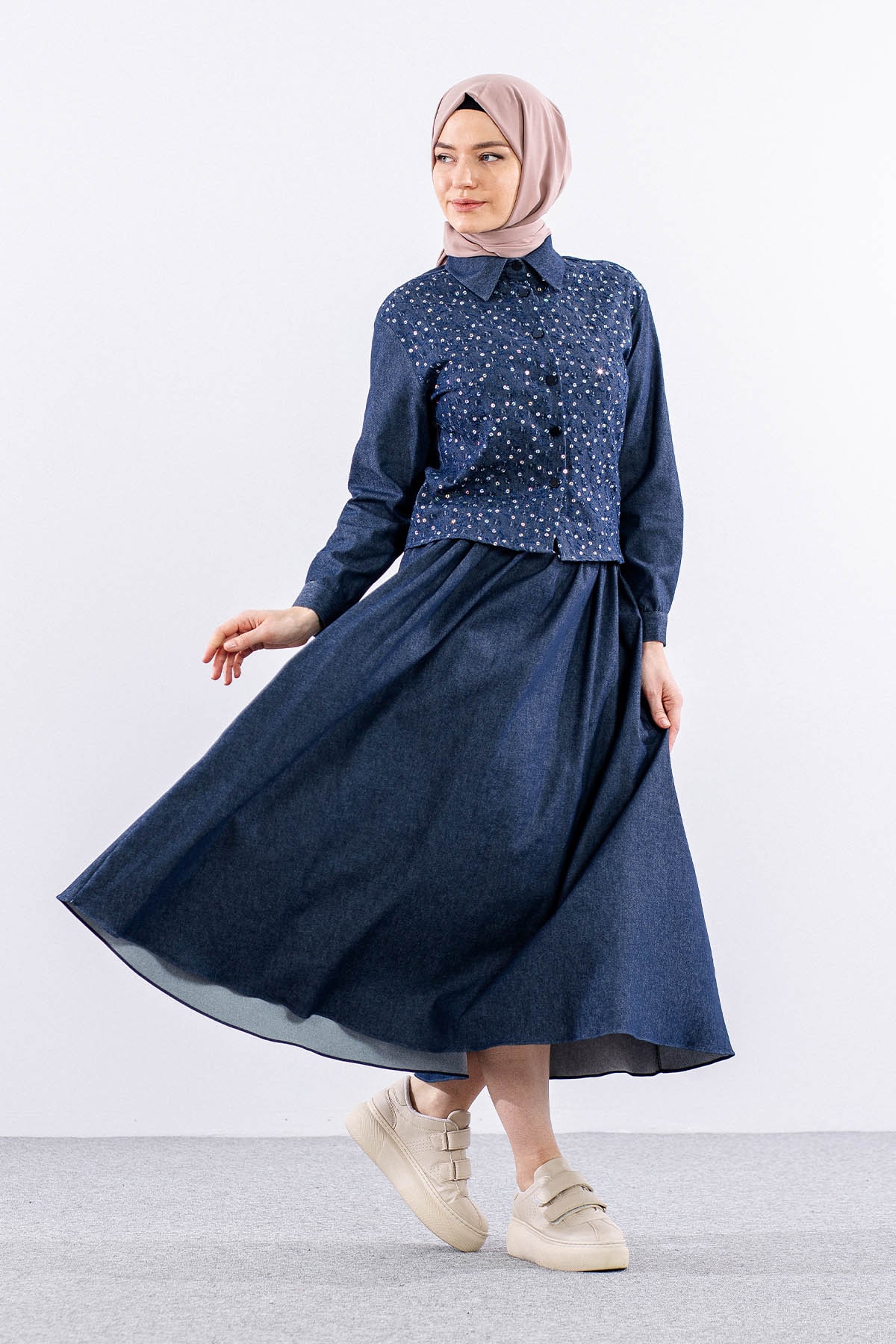 7708 Takim 38-44 Pul - Lacivert - 5