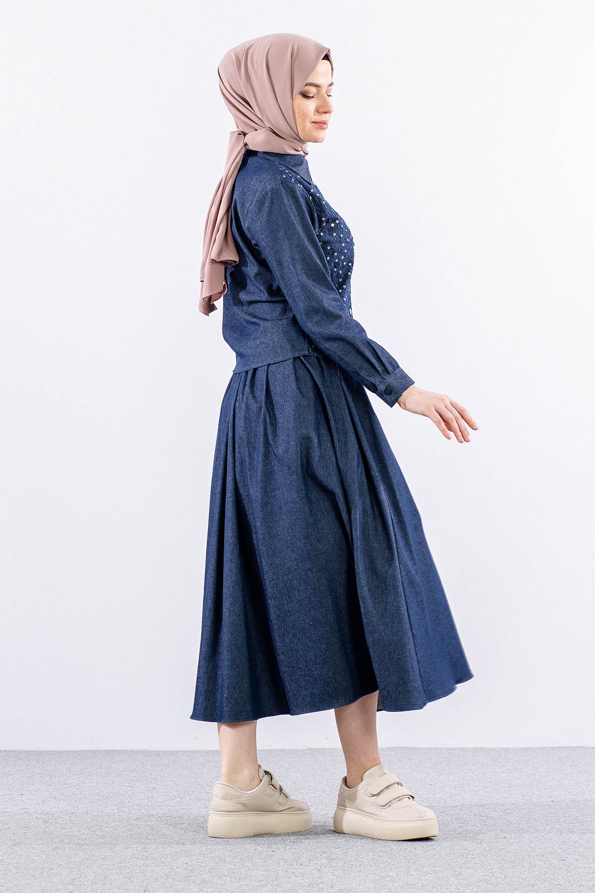 7708 Takim 38-44 Pul - Lacivert - 6