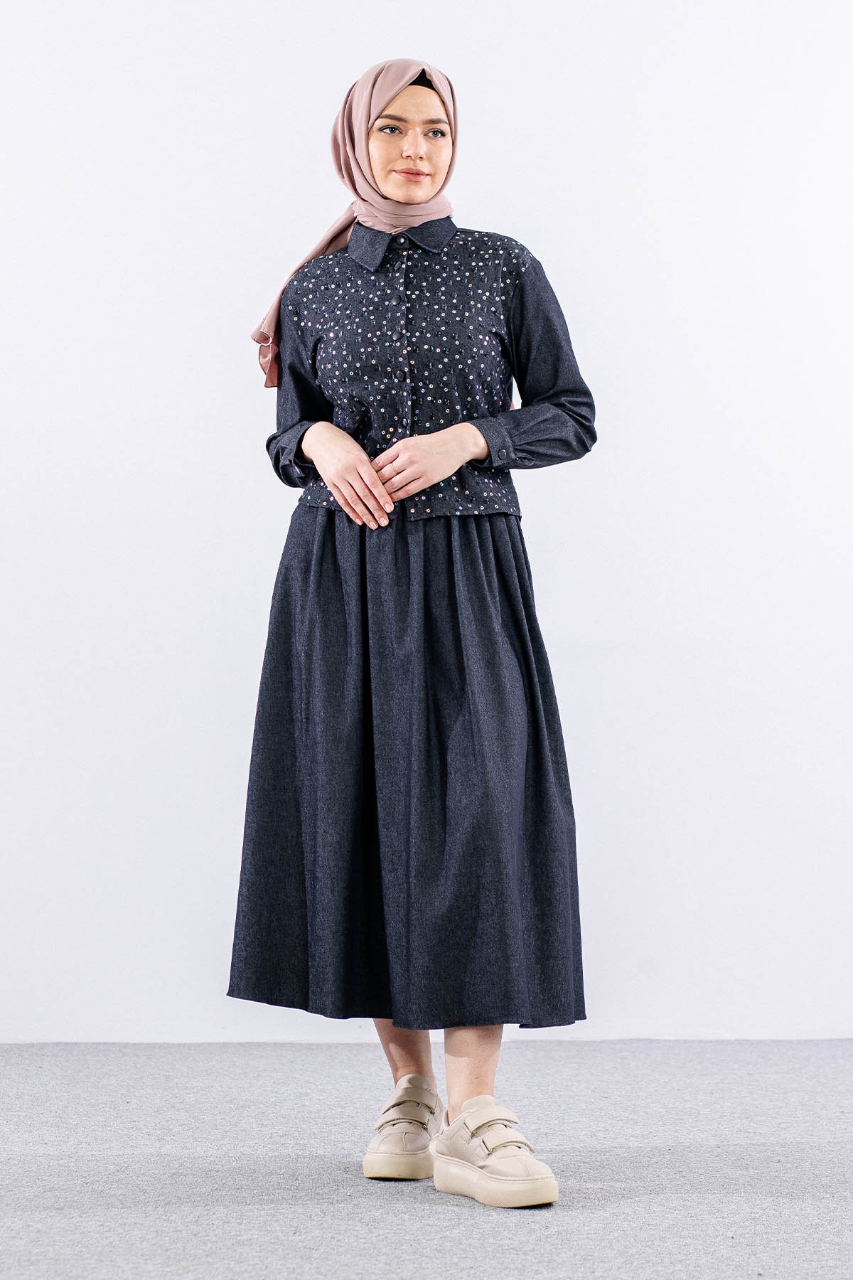 7708 Takim 38-44 Pul - Siyah - 1