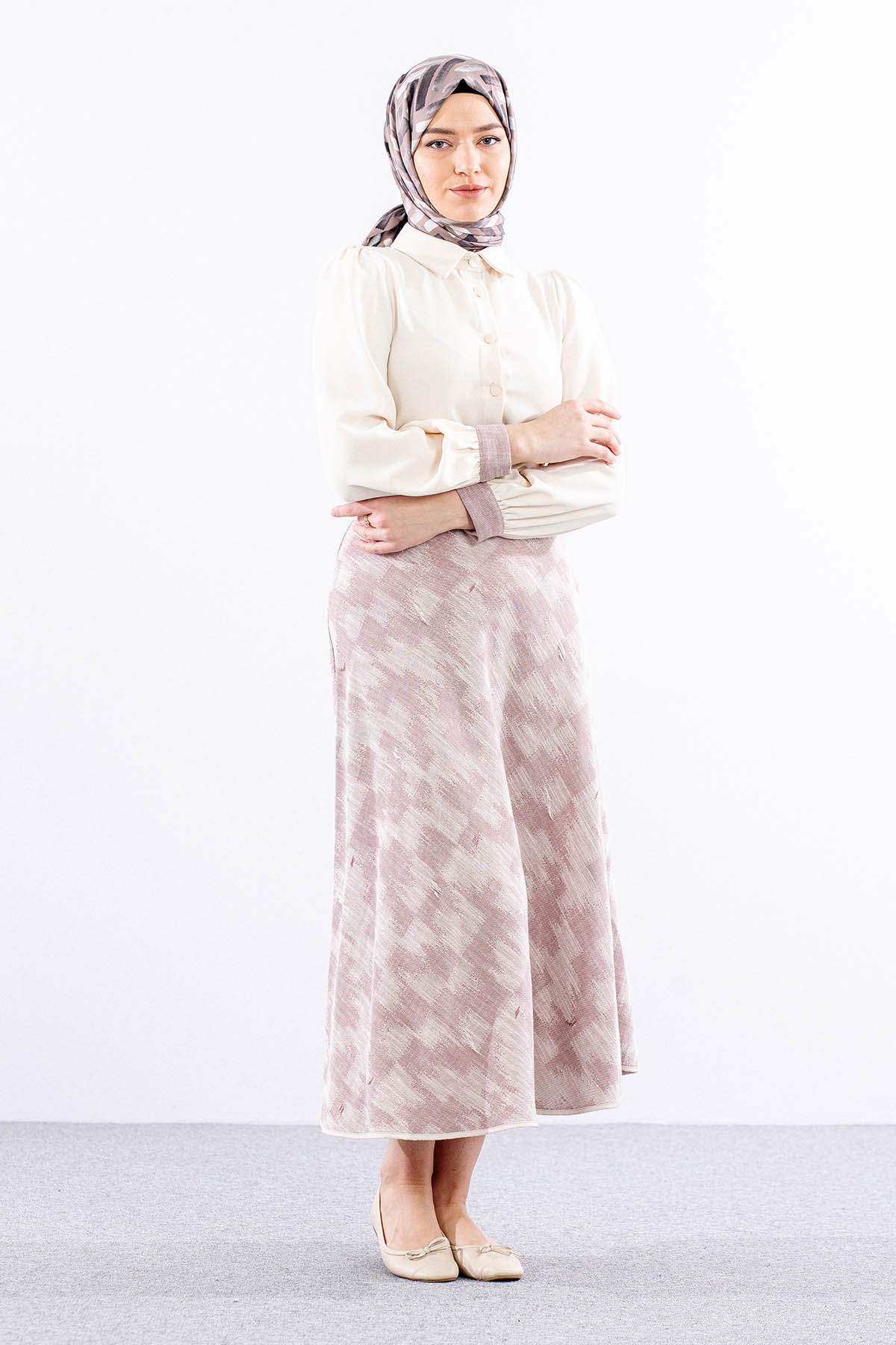 7709 E.takim 38-46 - Krem_murdum - 2